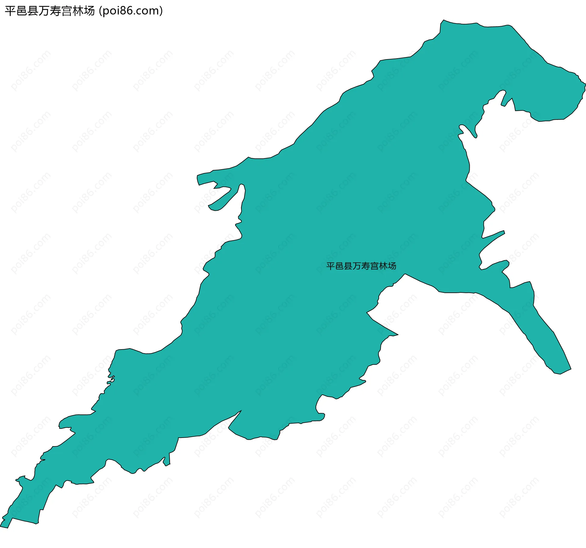 平邑县万寿宫林场边界地图