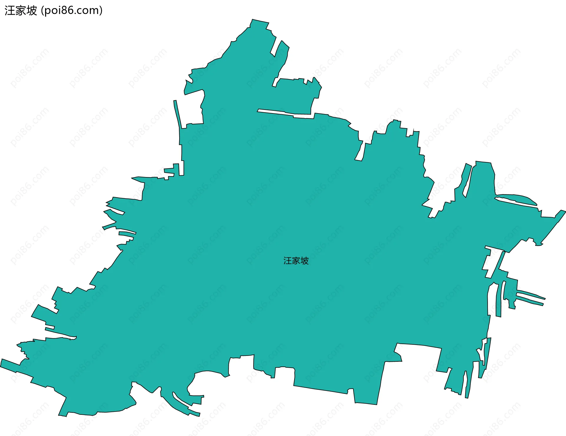 汪家坡边界地图