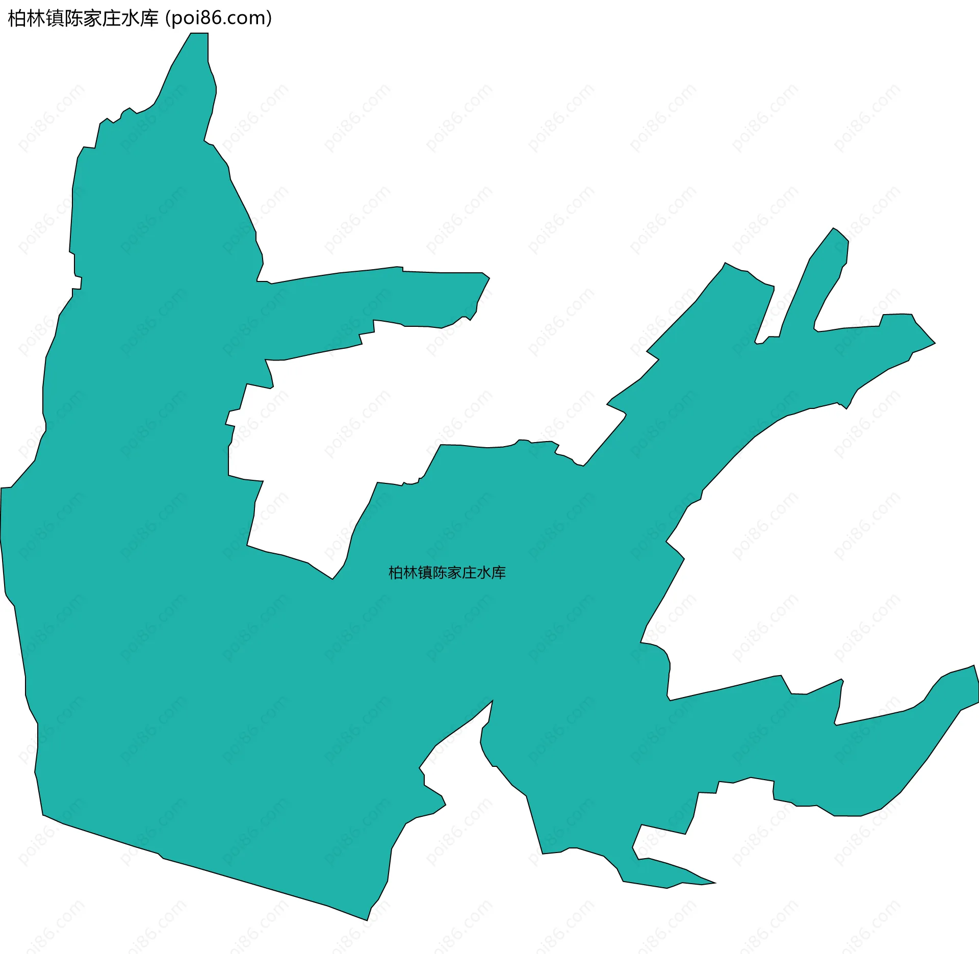 柏林镇陈家庄水库边界地图
