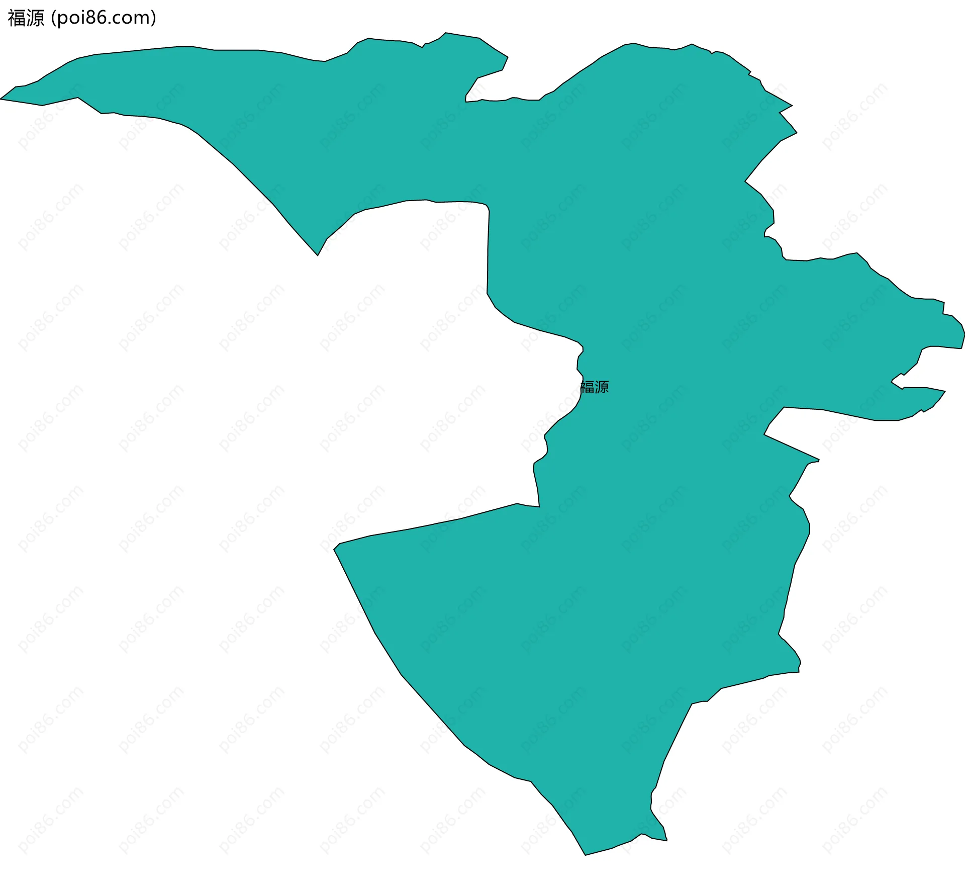 福源边界地图
