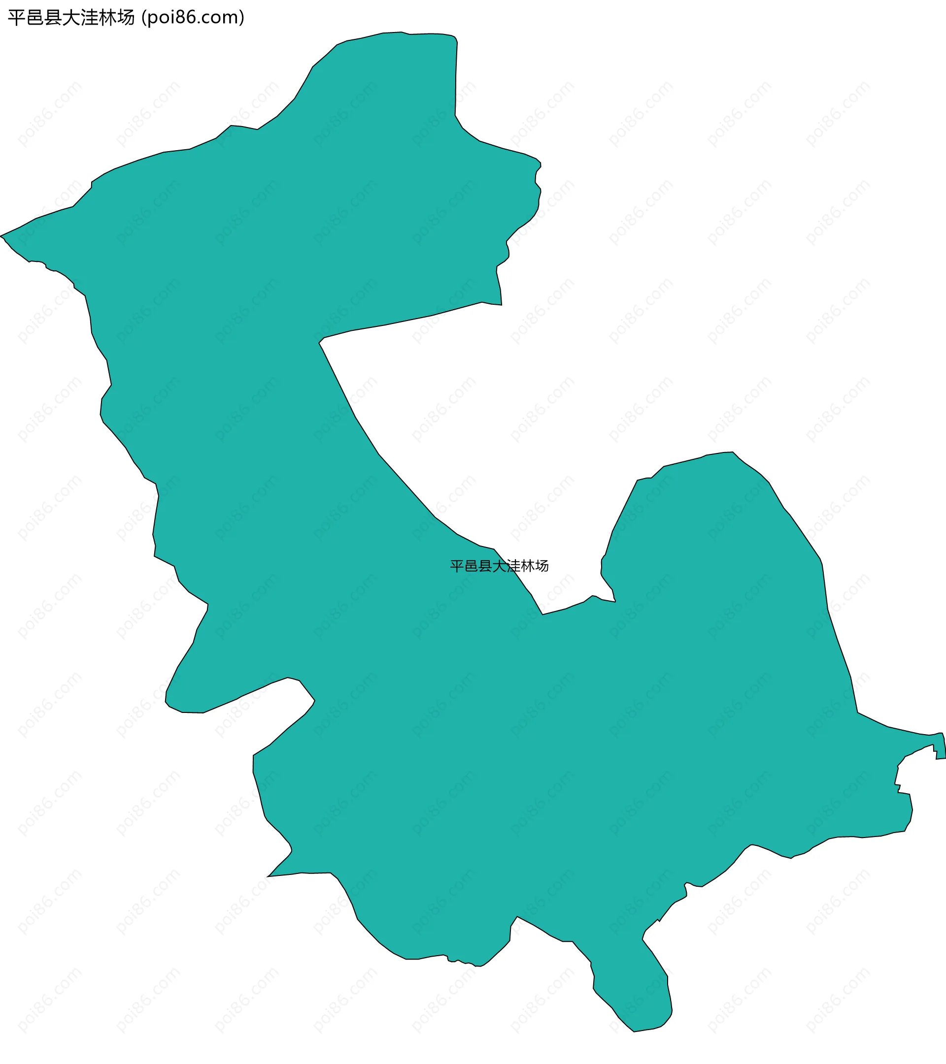 平邑县大洼林场边界地图