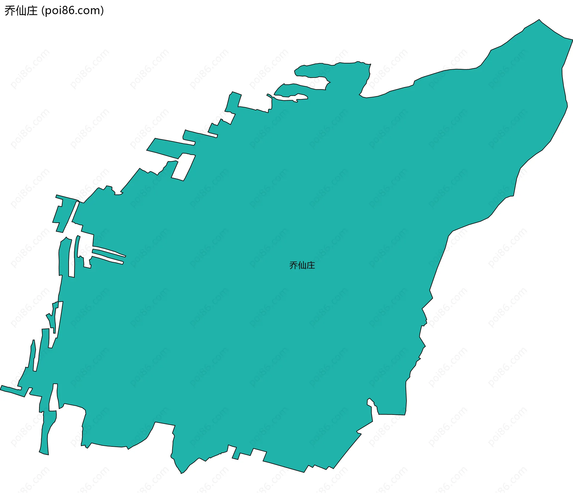 乔仙庄边界地图