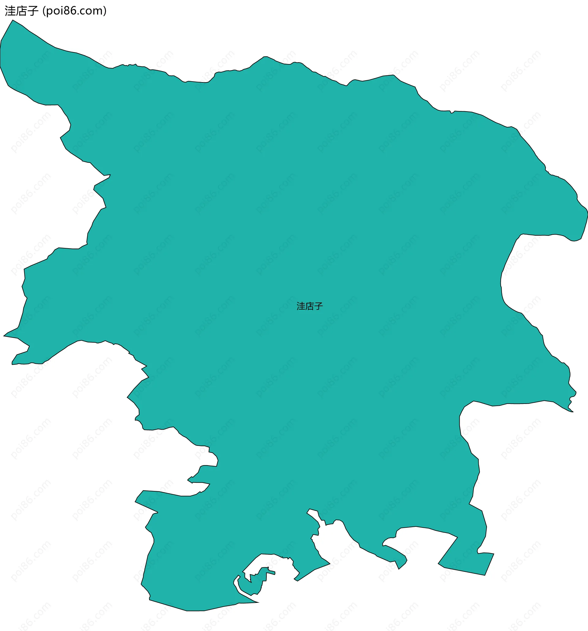 洼店子边界地图