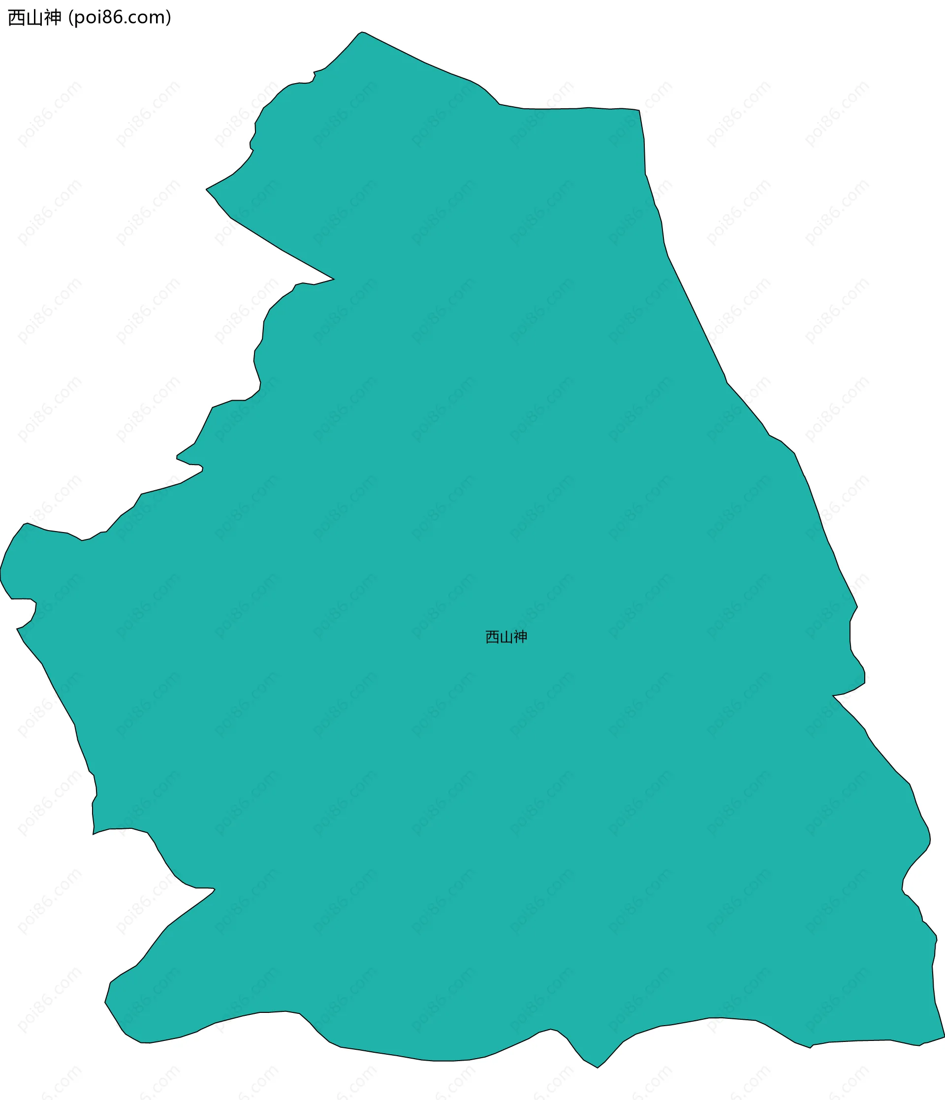 西山神边界地图