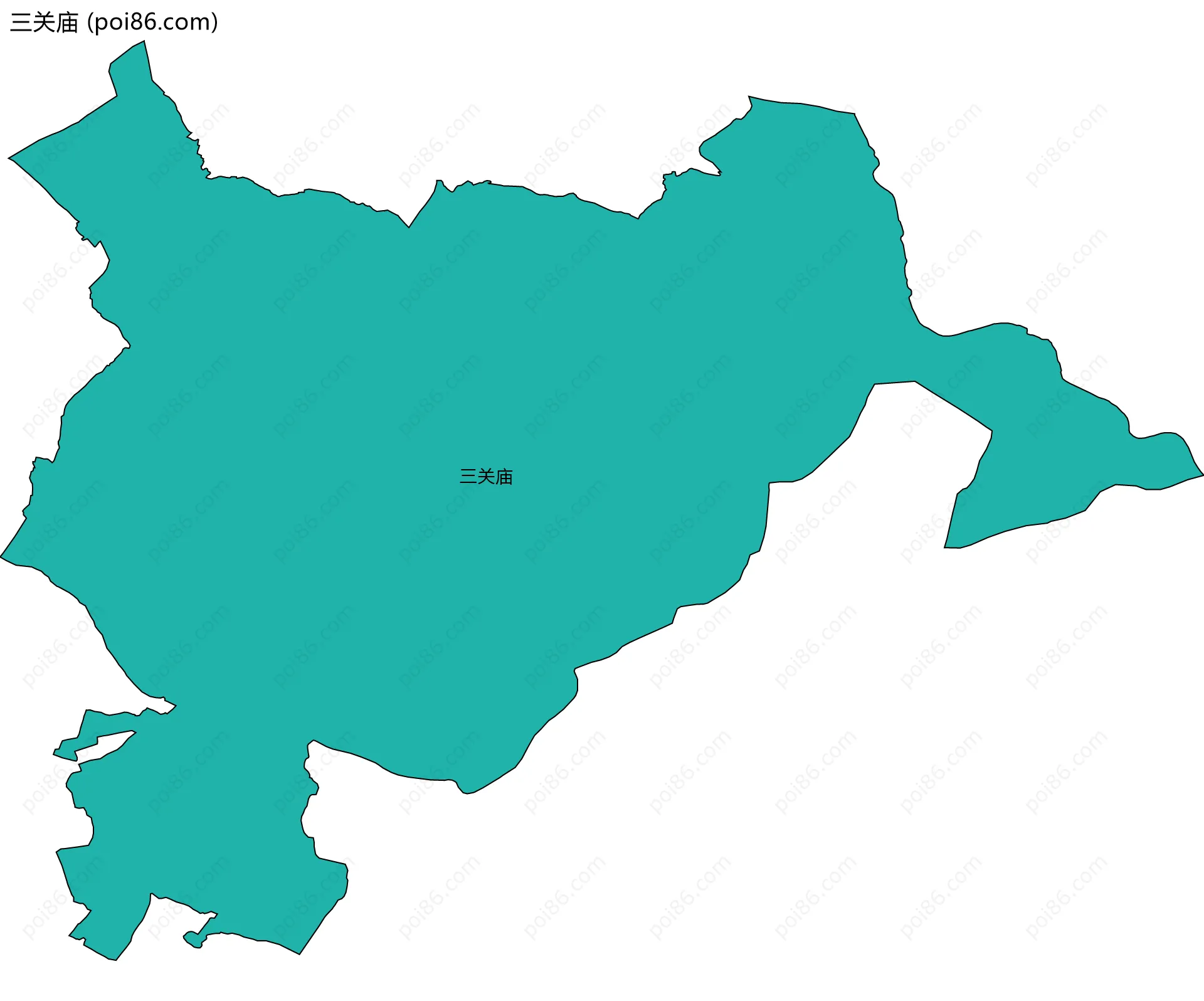 三关庙边界地图