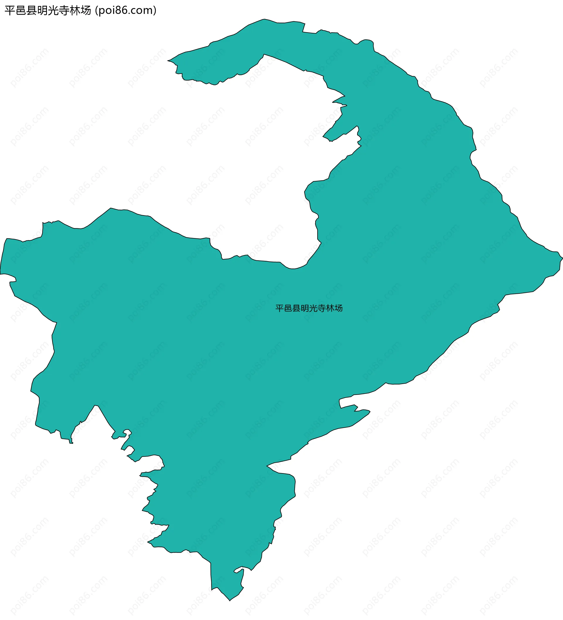 平邑县明光寺林场边界地图