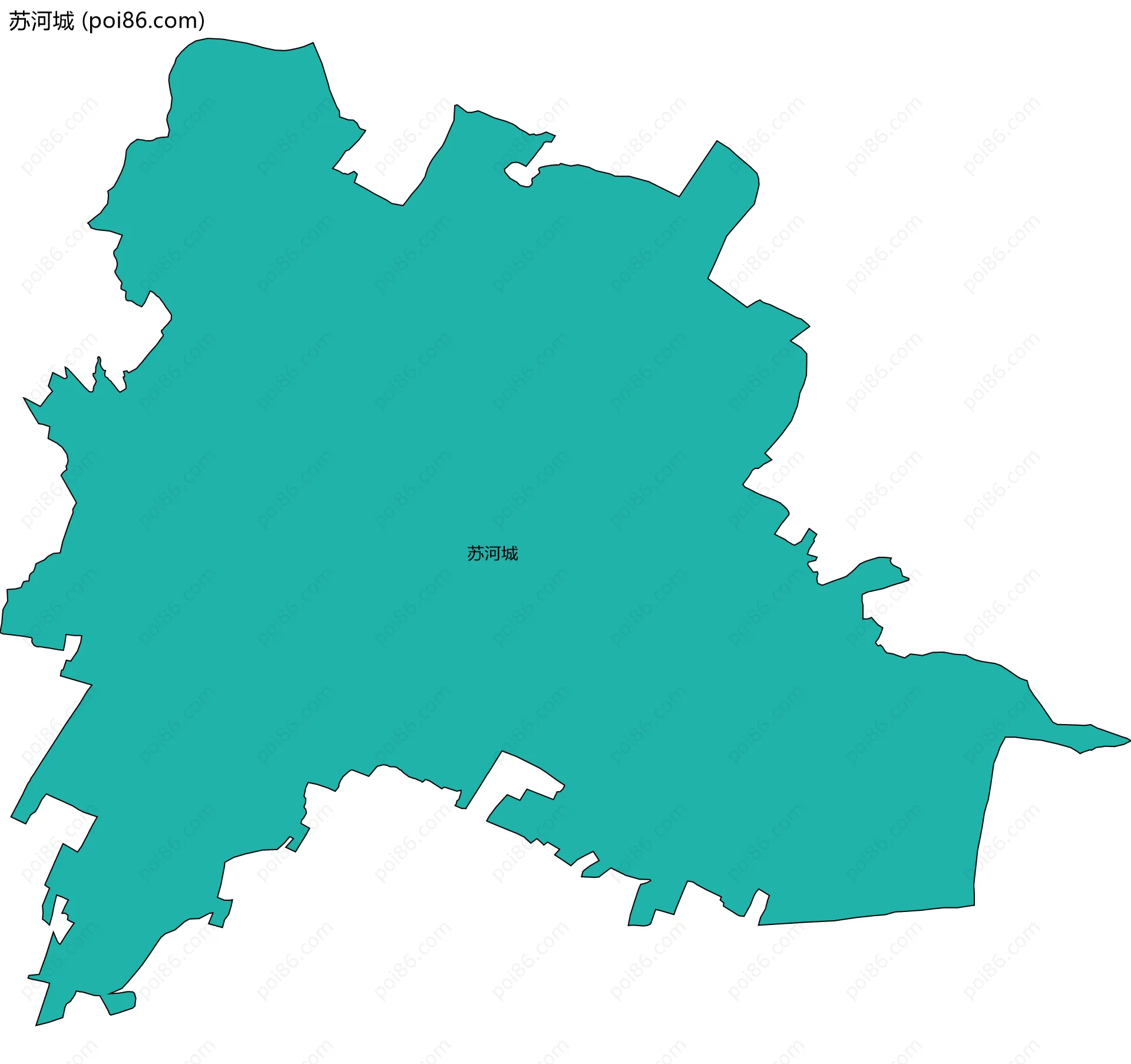 苏河城边界地图
