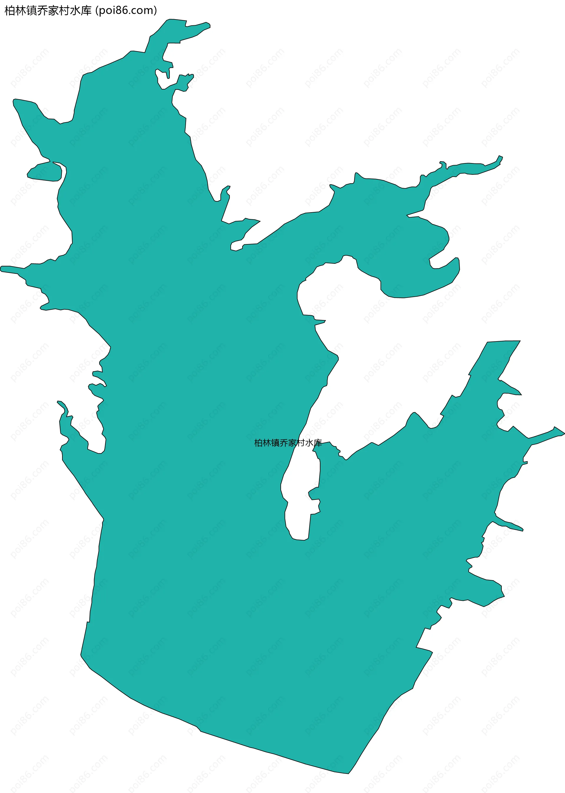 柏林镇乔家村水库边界地图