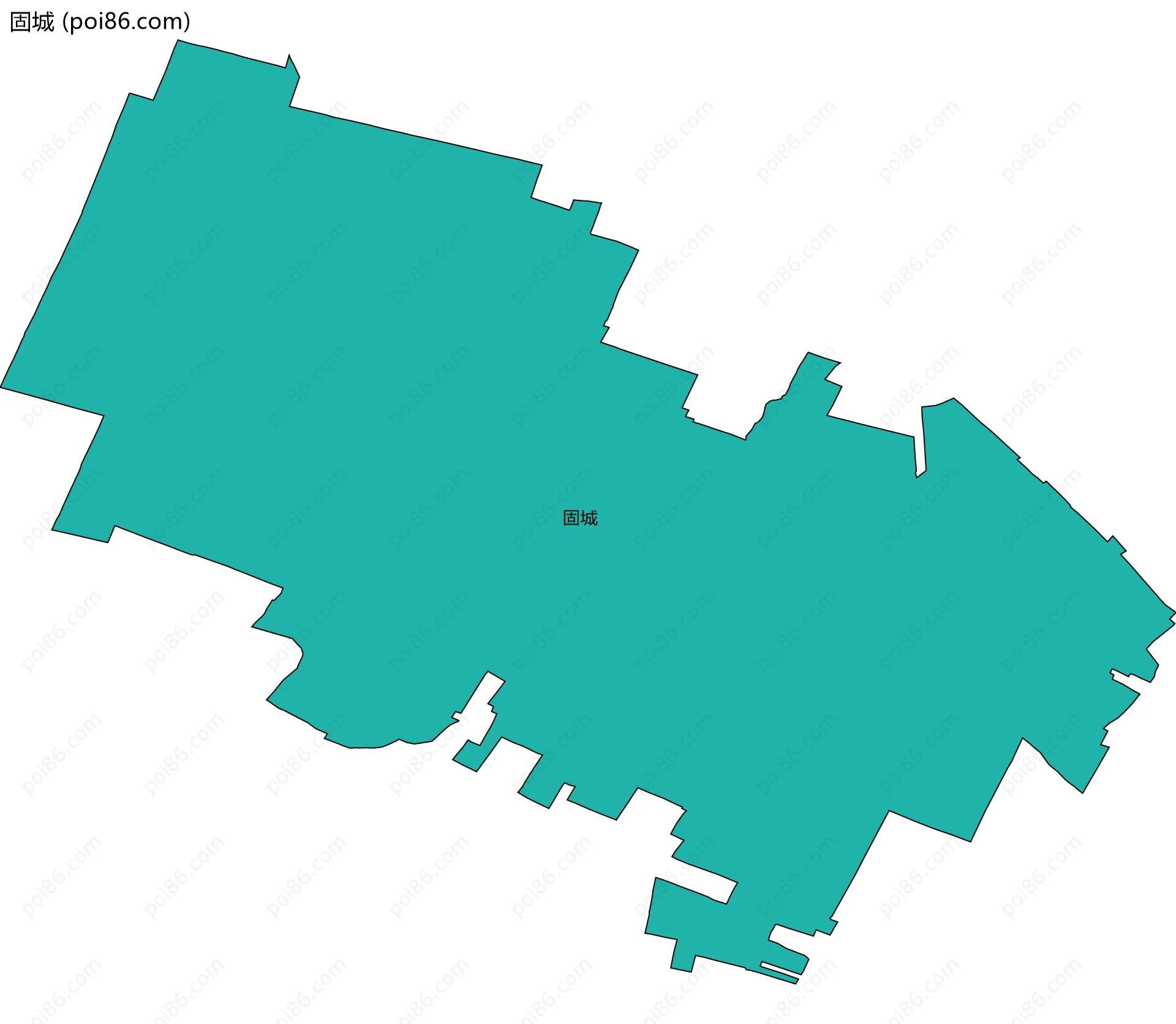 固城边界地图