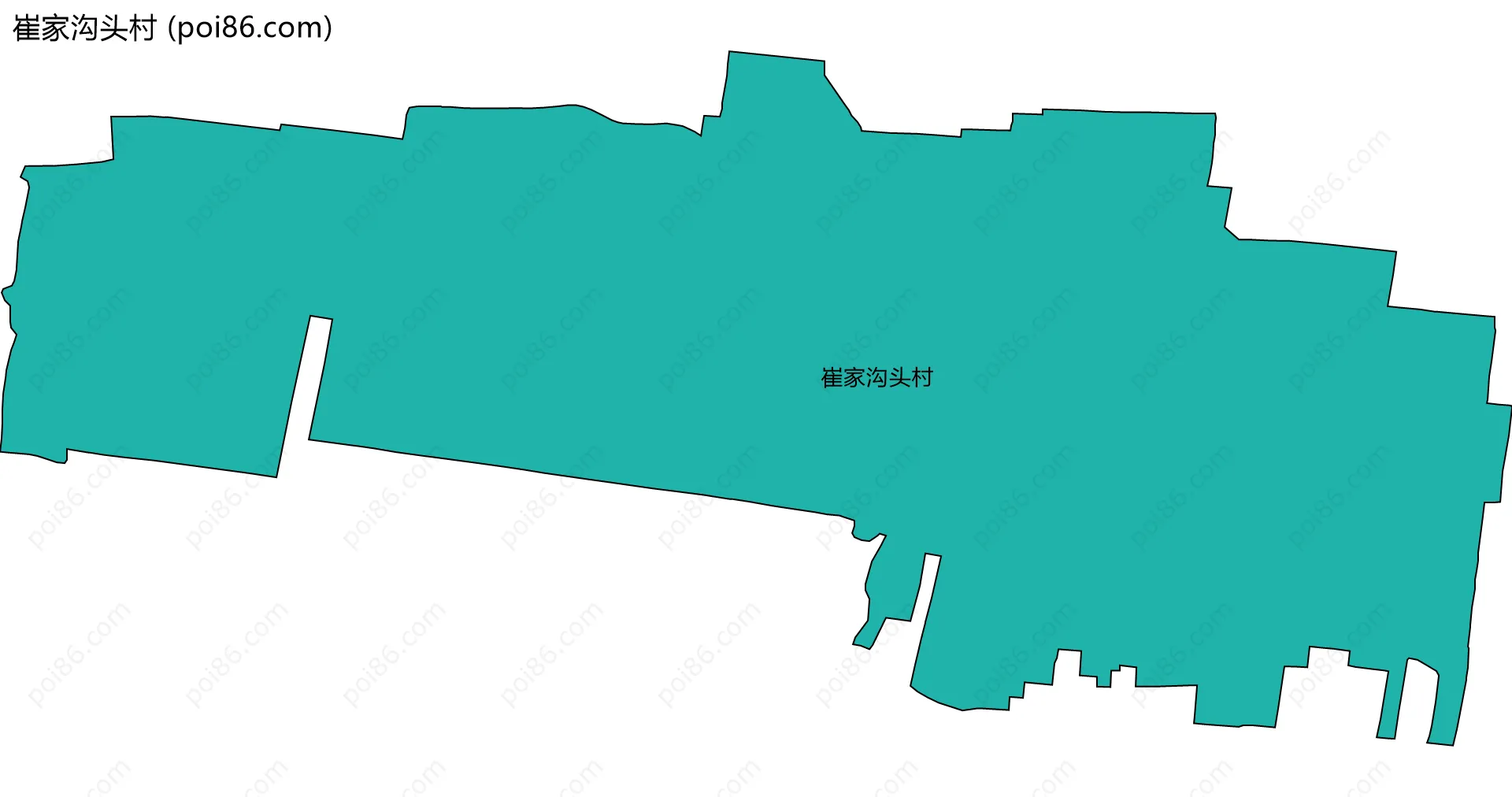 崔家沟头村边界地图