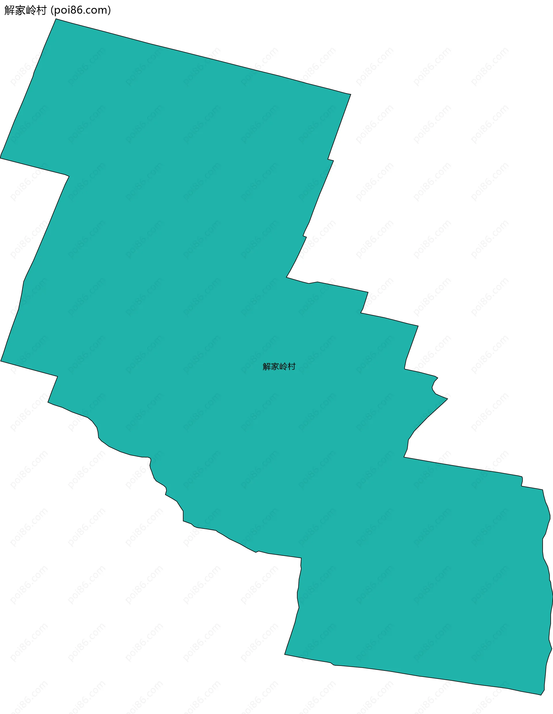 解家岭村边界地图