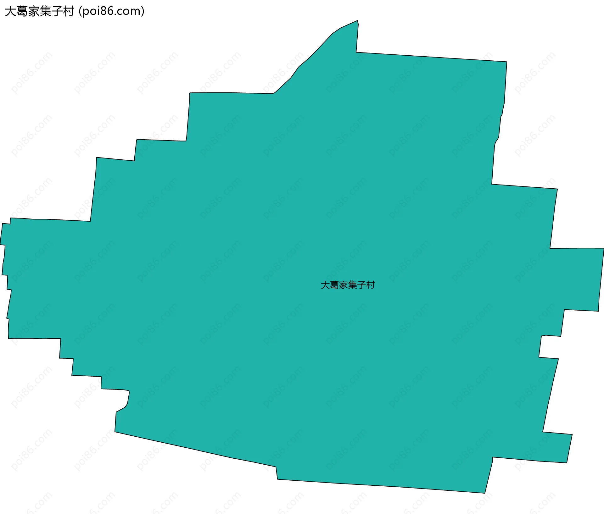 大葛家集子村边界地图