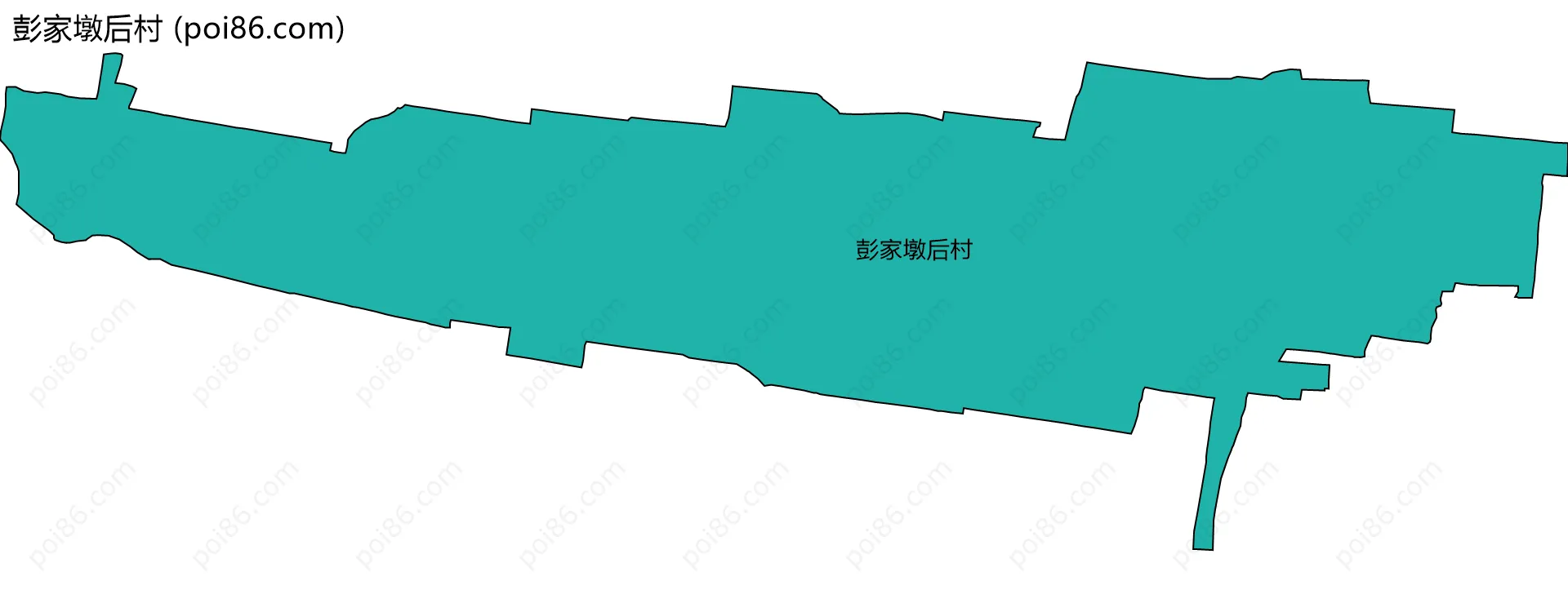 彭家墩后村边界地图