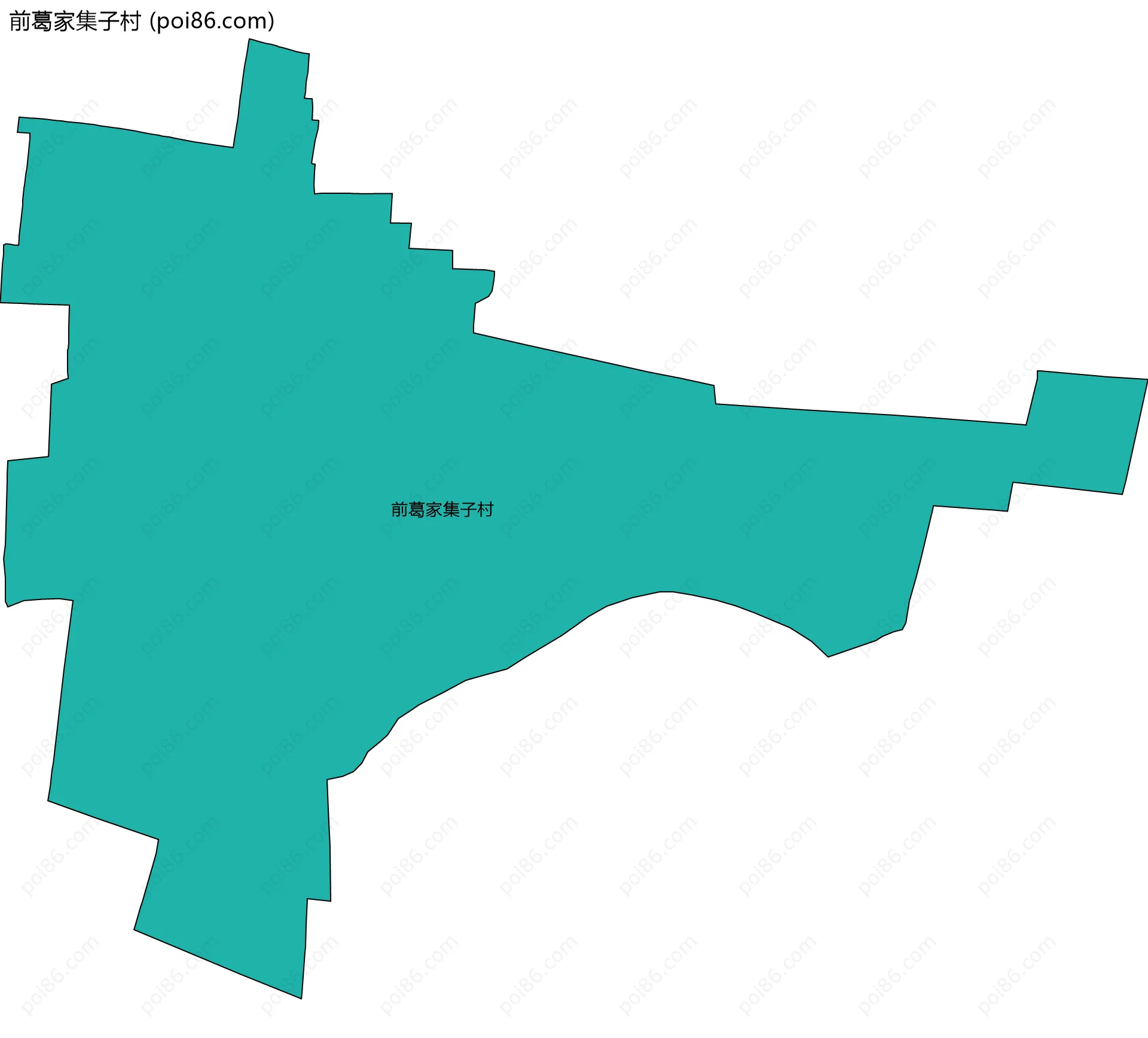 前葛家集子村边界地图