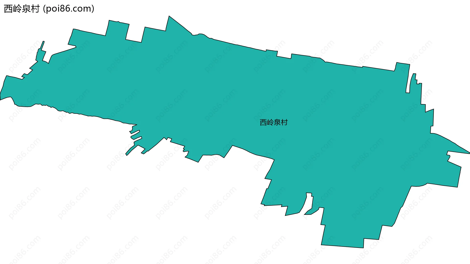 西岭泉村边界地图
