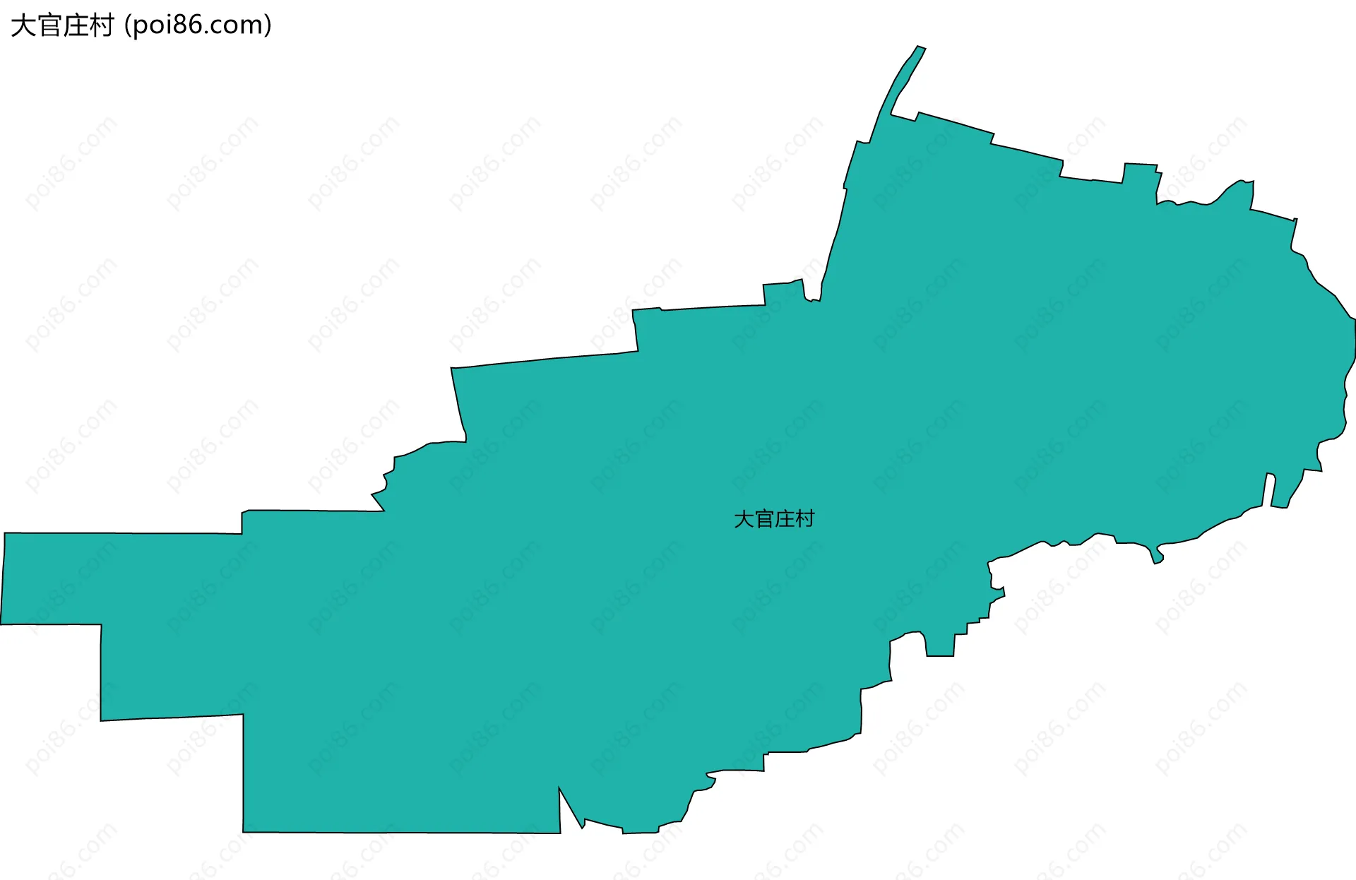 大官庄村边界地图