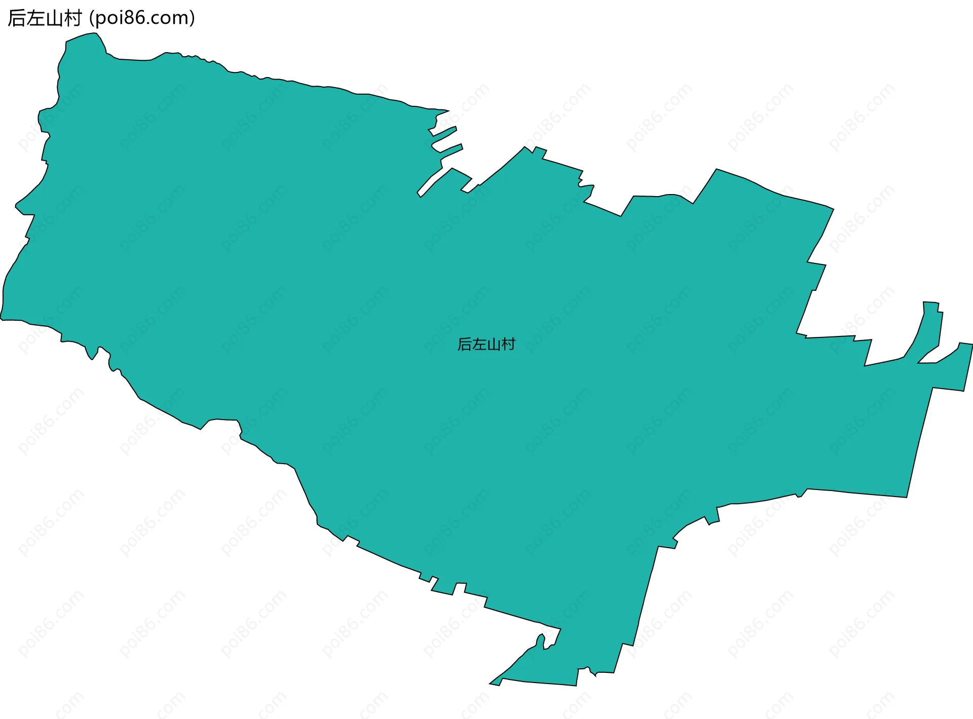 后左山村边界地图