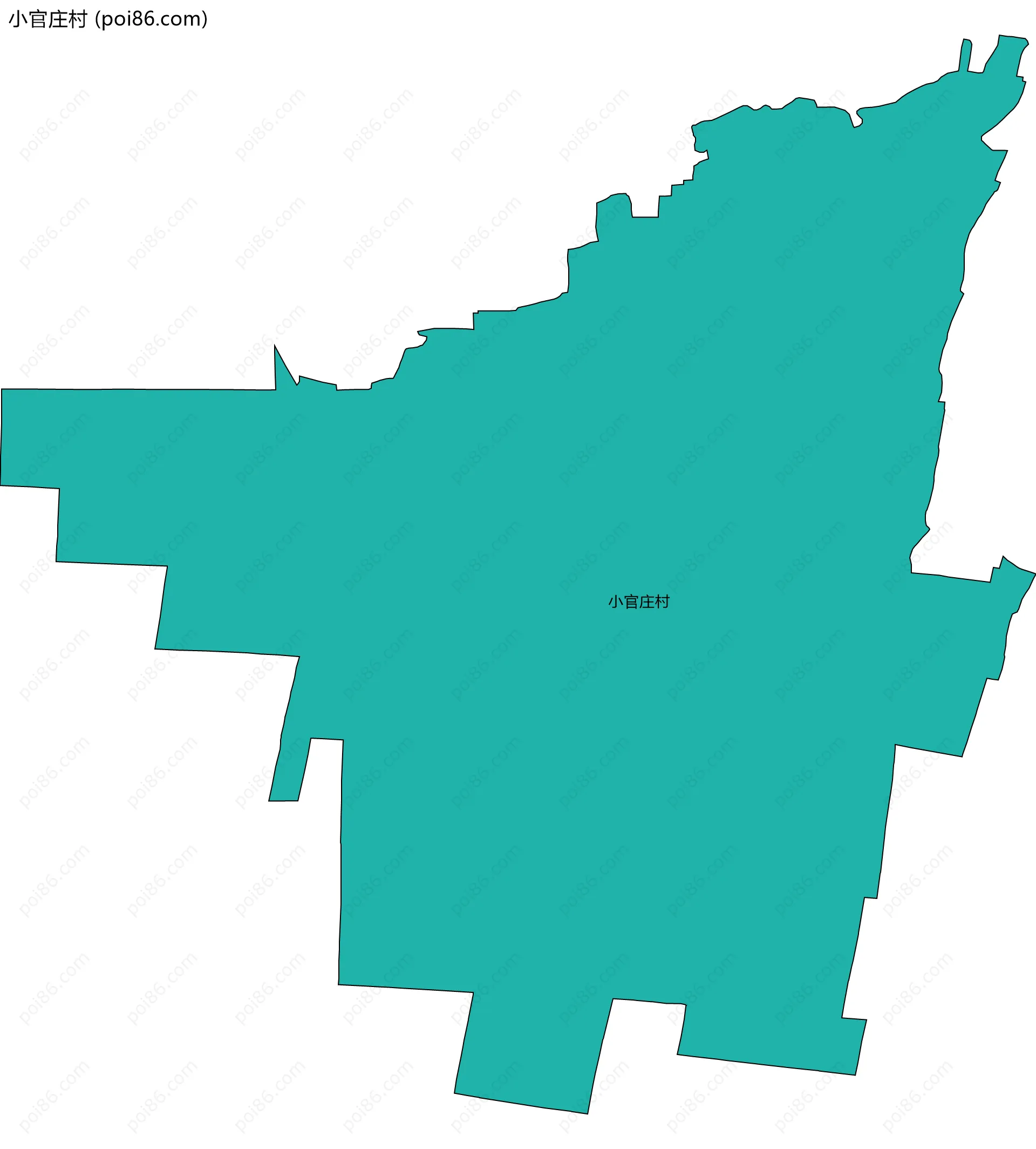 小官庄村边界地图