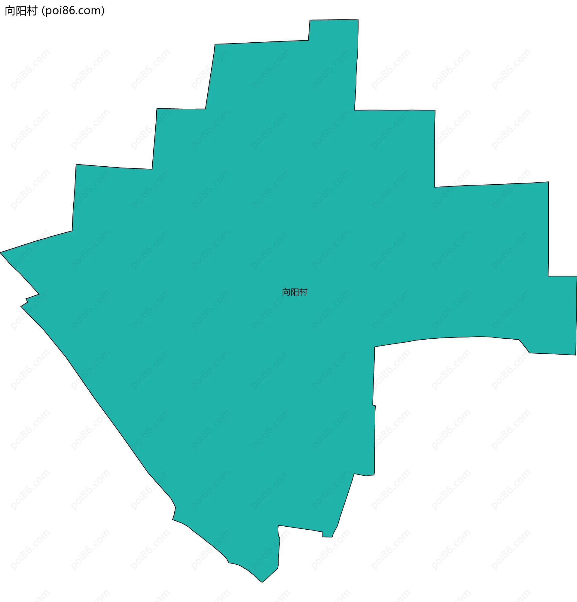 向阳村边界地图