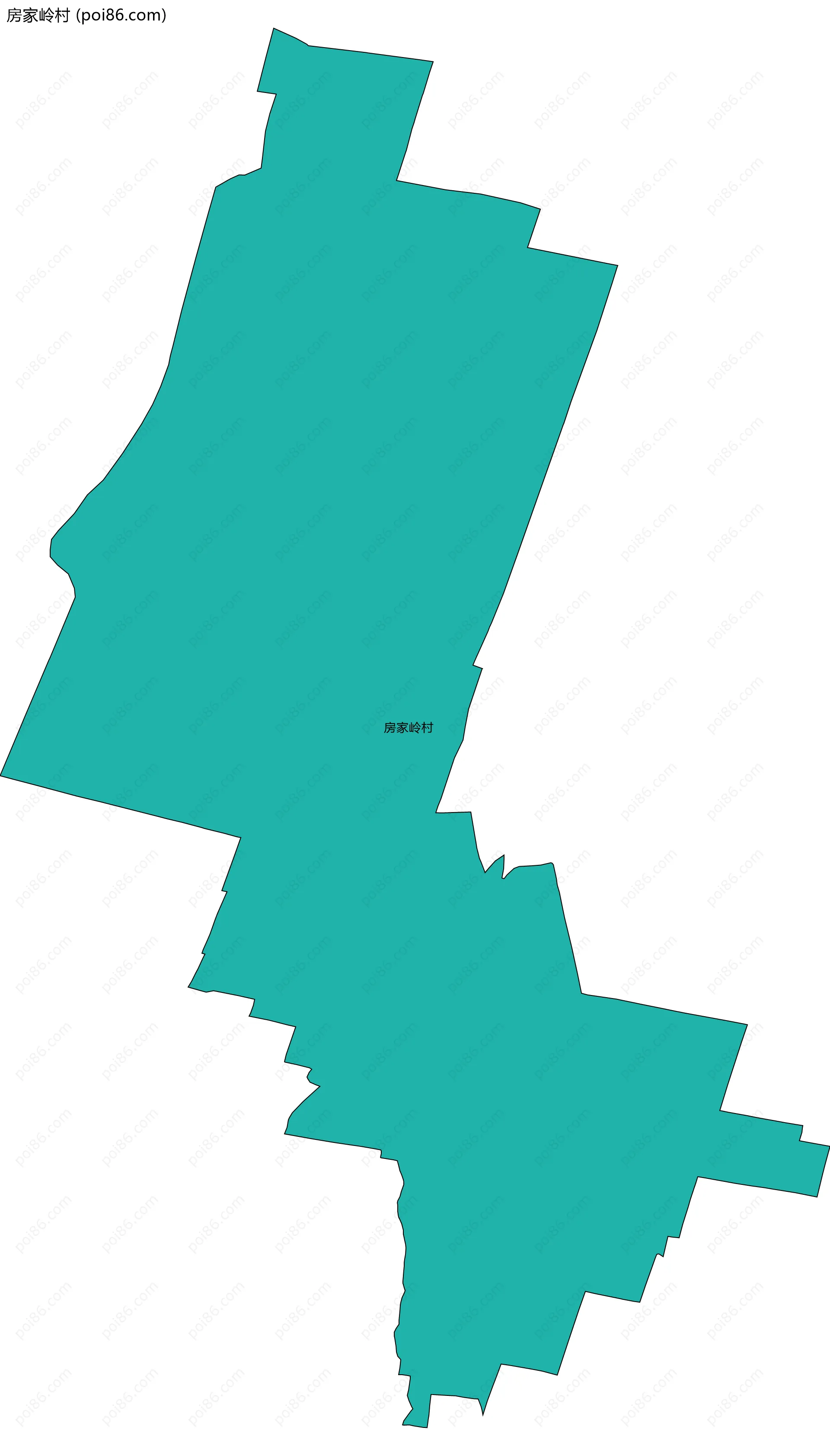 房家岭村边界地图