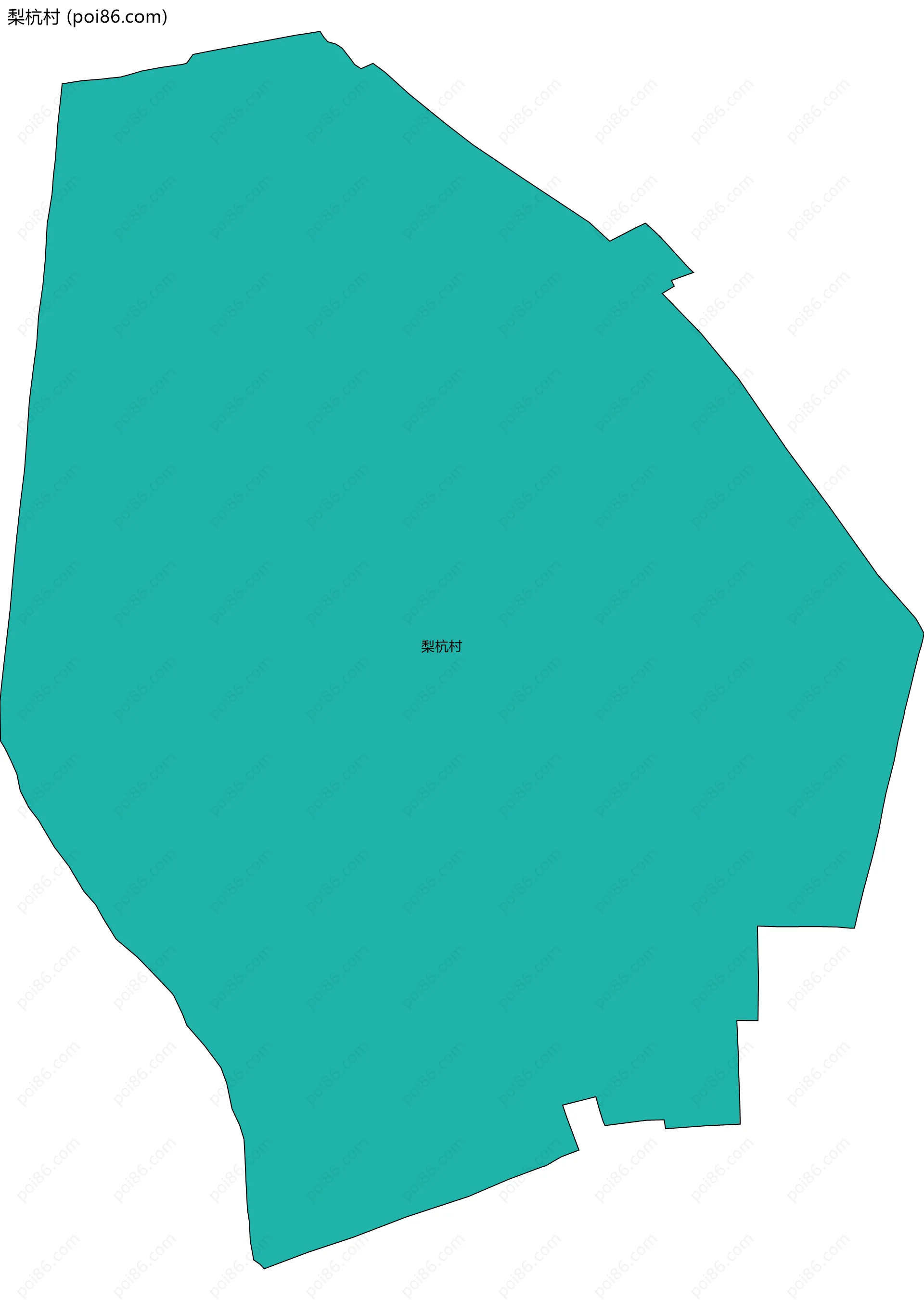 梨杭村边界地图