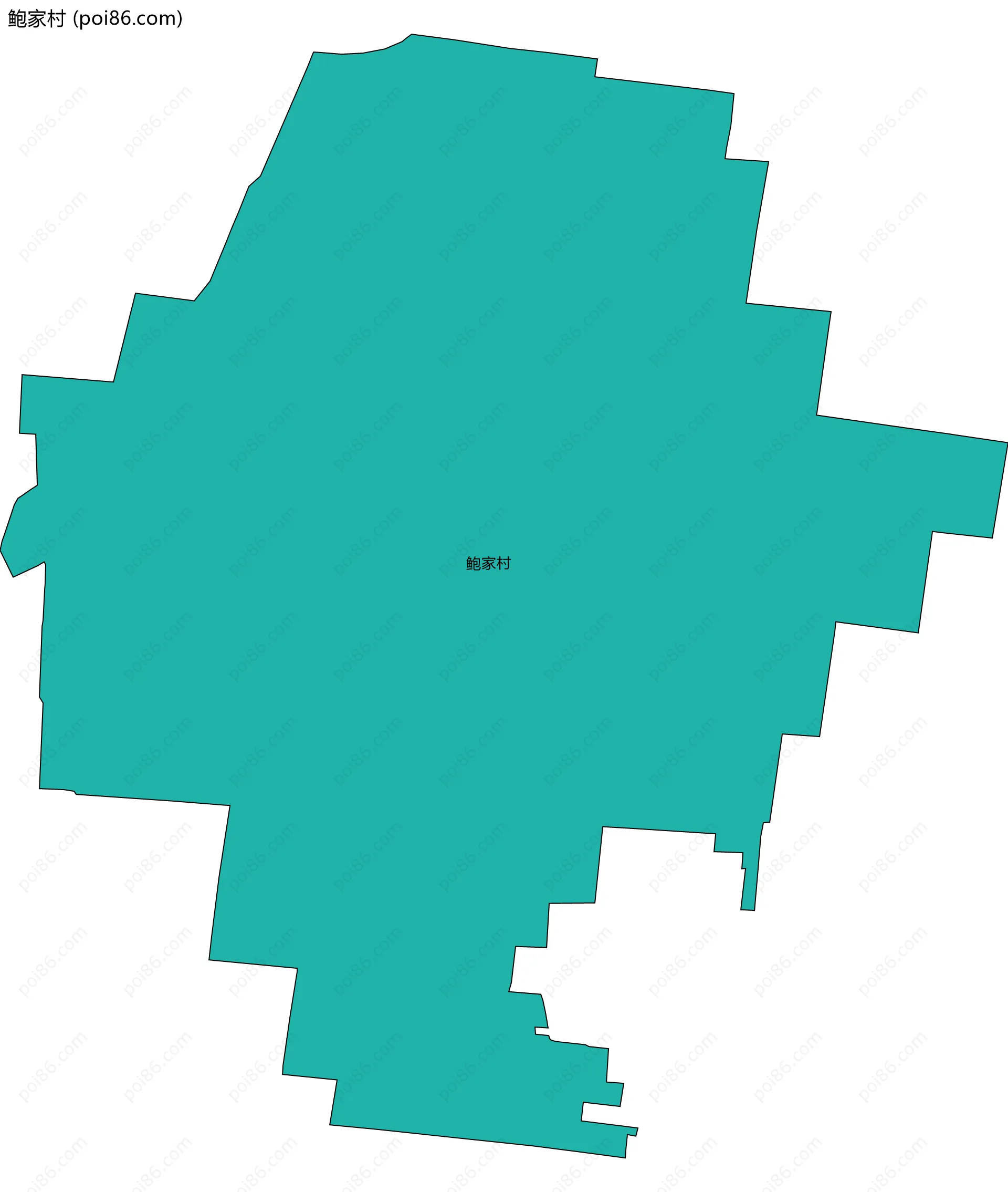 鲍家村边界地图