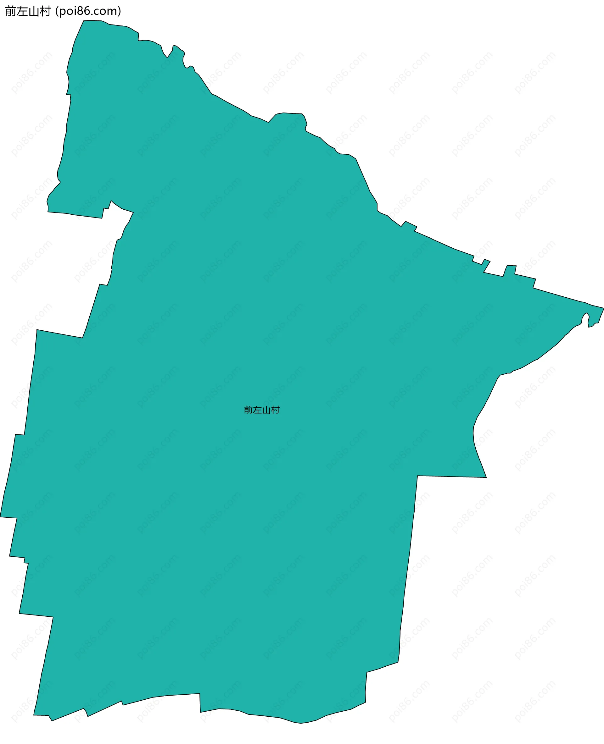 前左山村边界地图