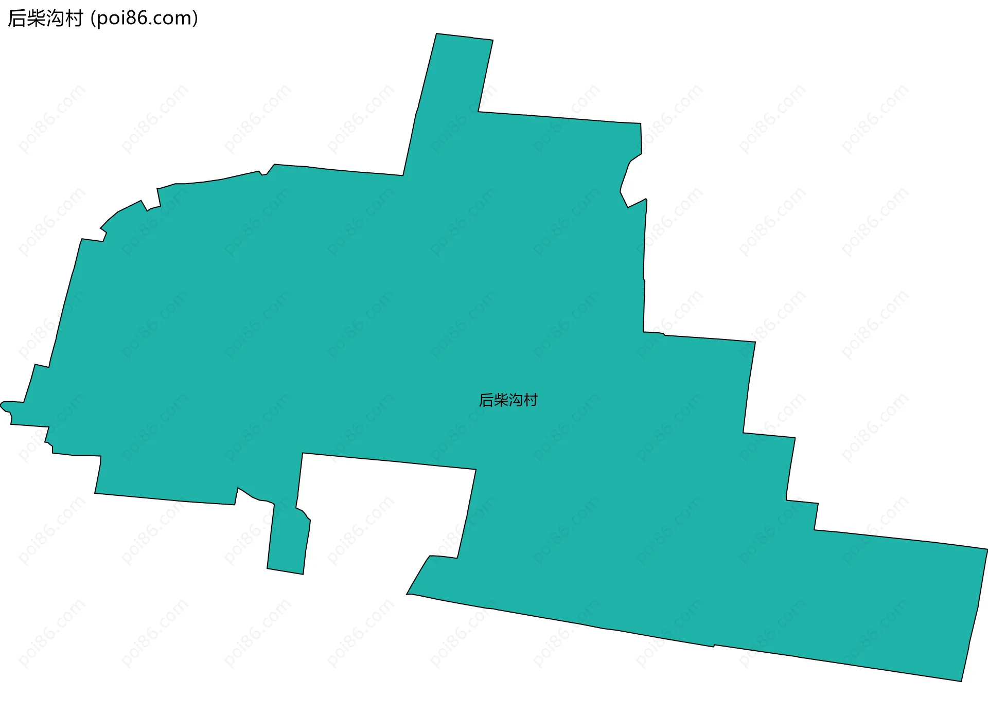 后柴沟村边界地图