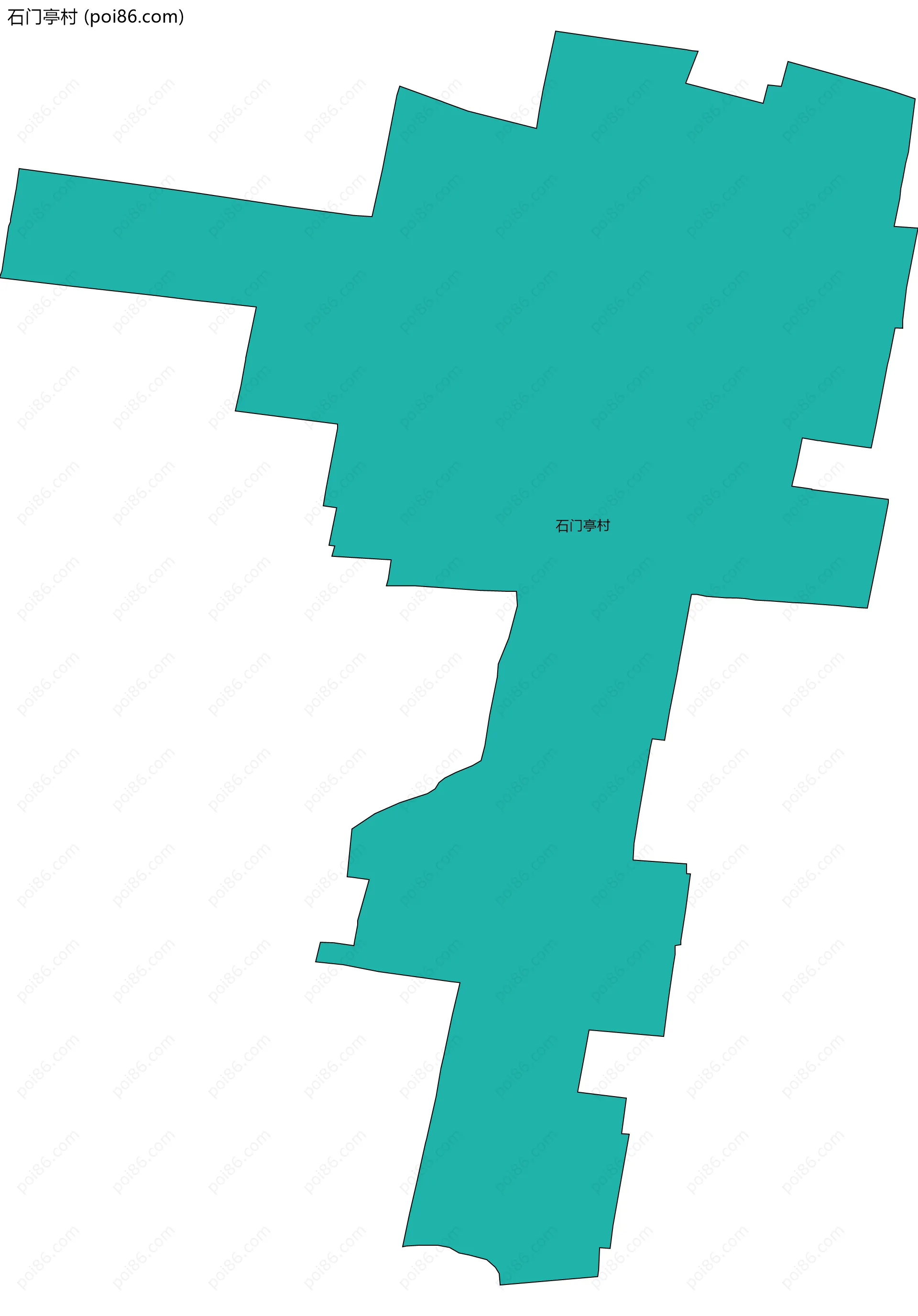 石门亭村边界地图