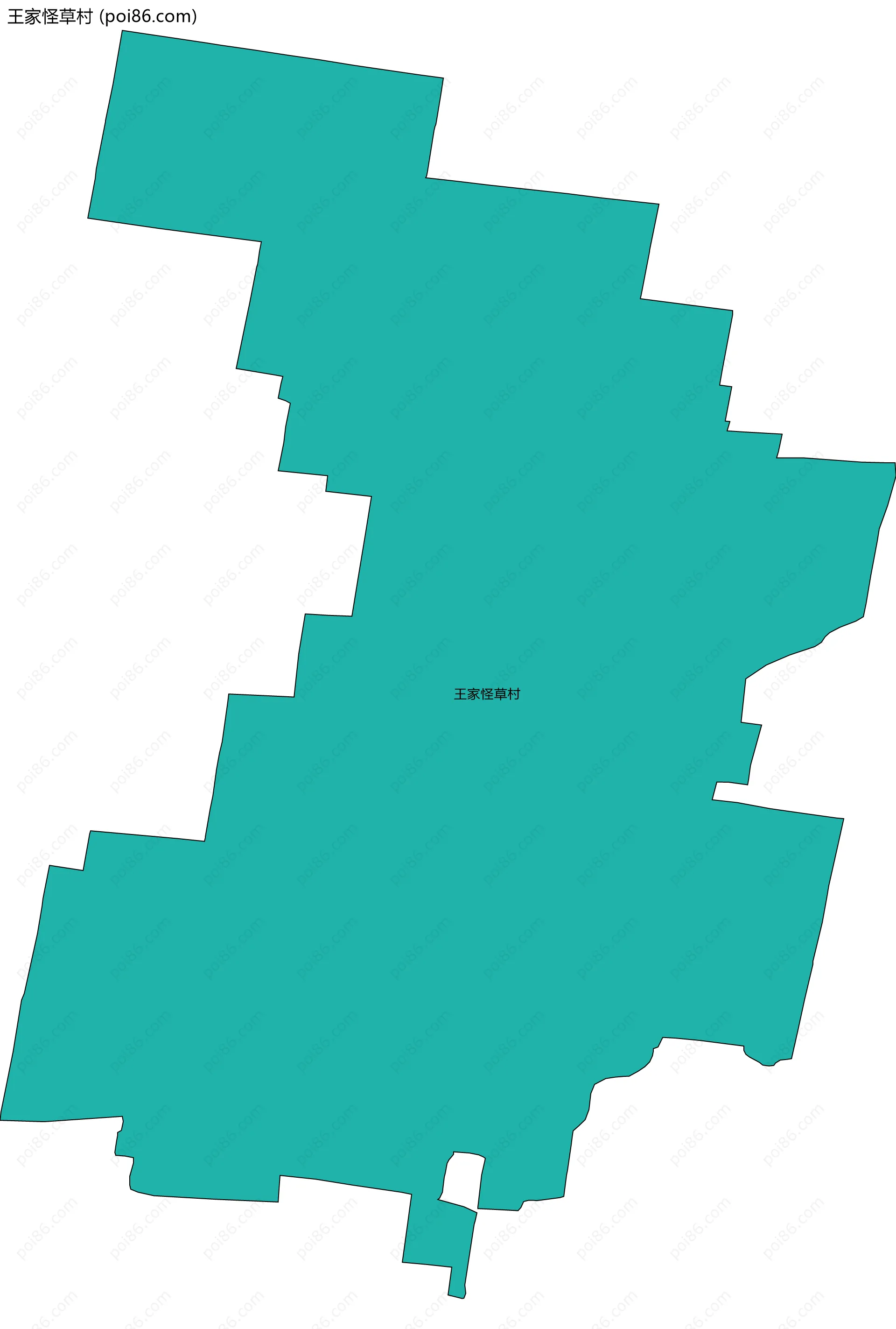 王家怪草村边界地图