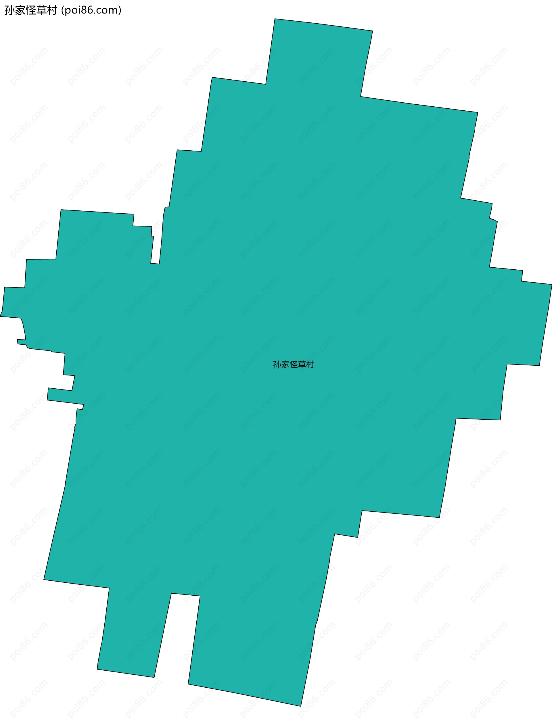 孙家怪草村边界地图