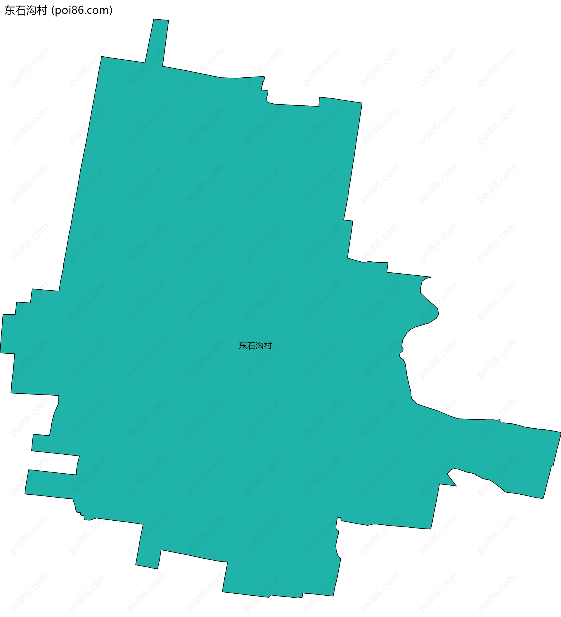 东石沟村边界地图