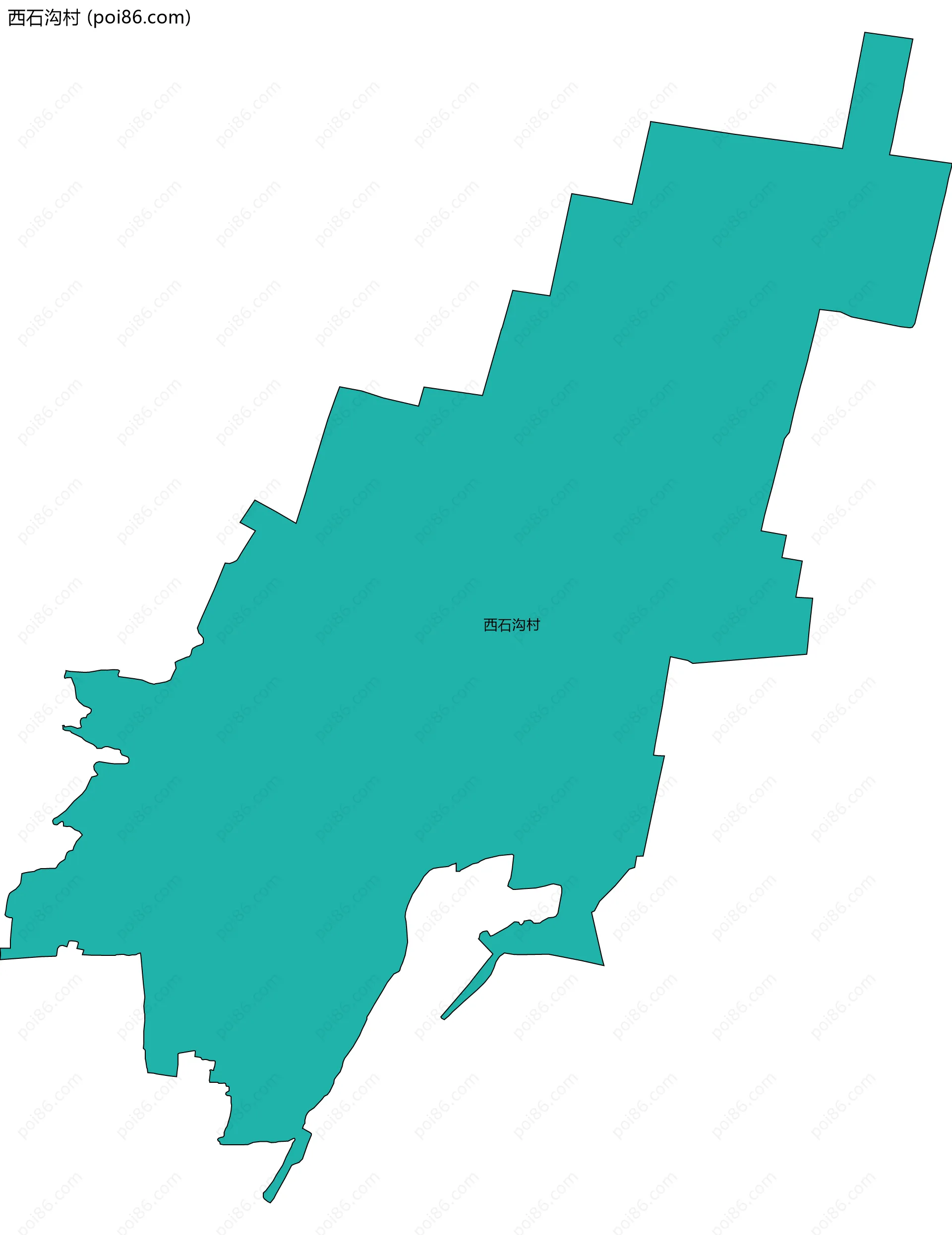 西石沟村边界地图