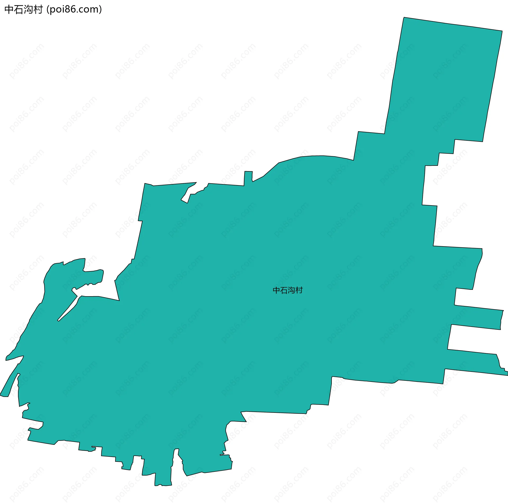 中石沟村边界地图