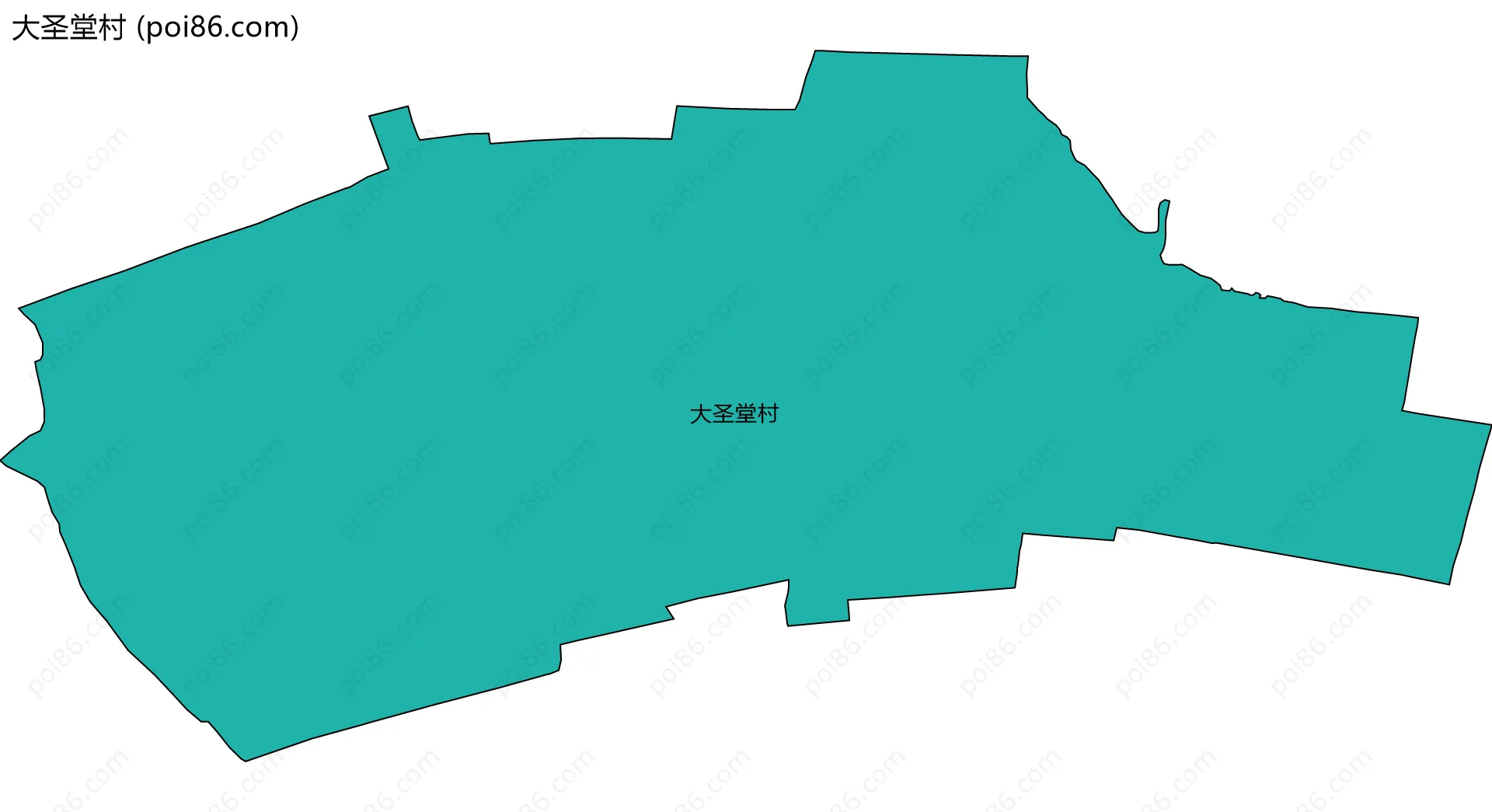 大圣堂村边界地图