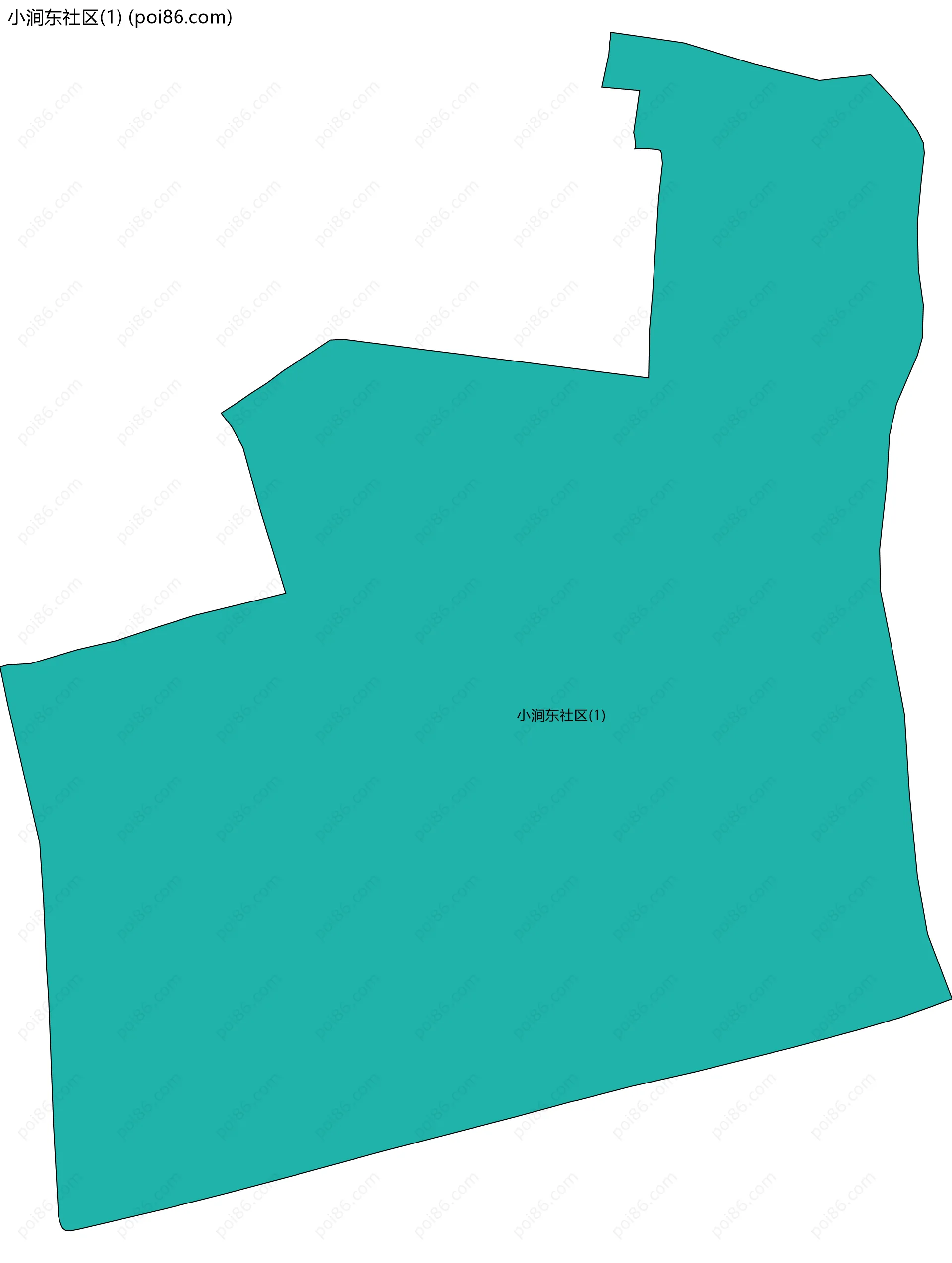 小涧东社区(1)边界地图