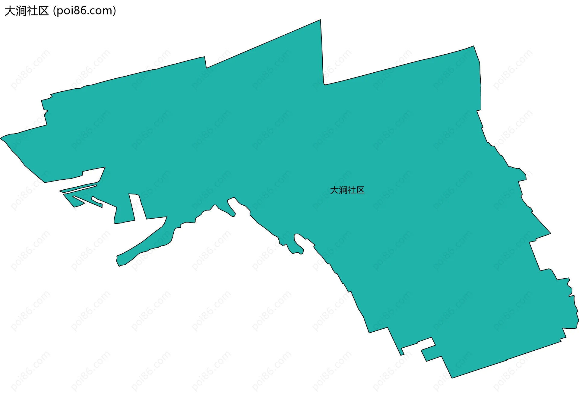 大涧社区边界地图