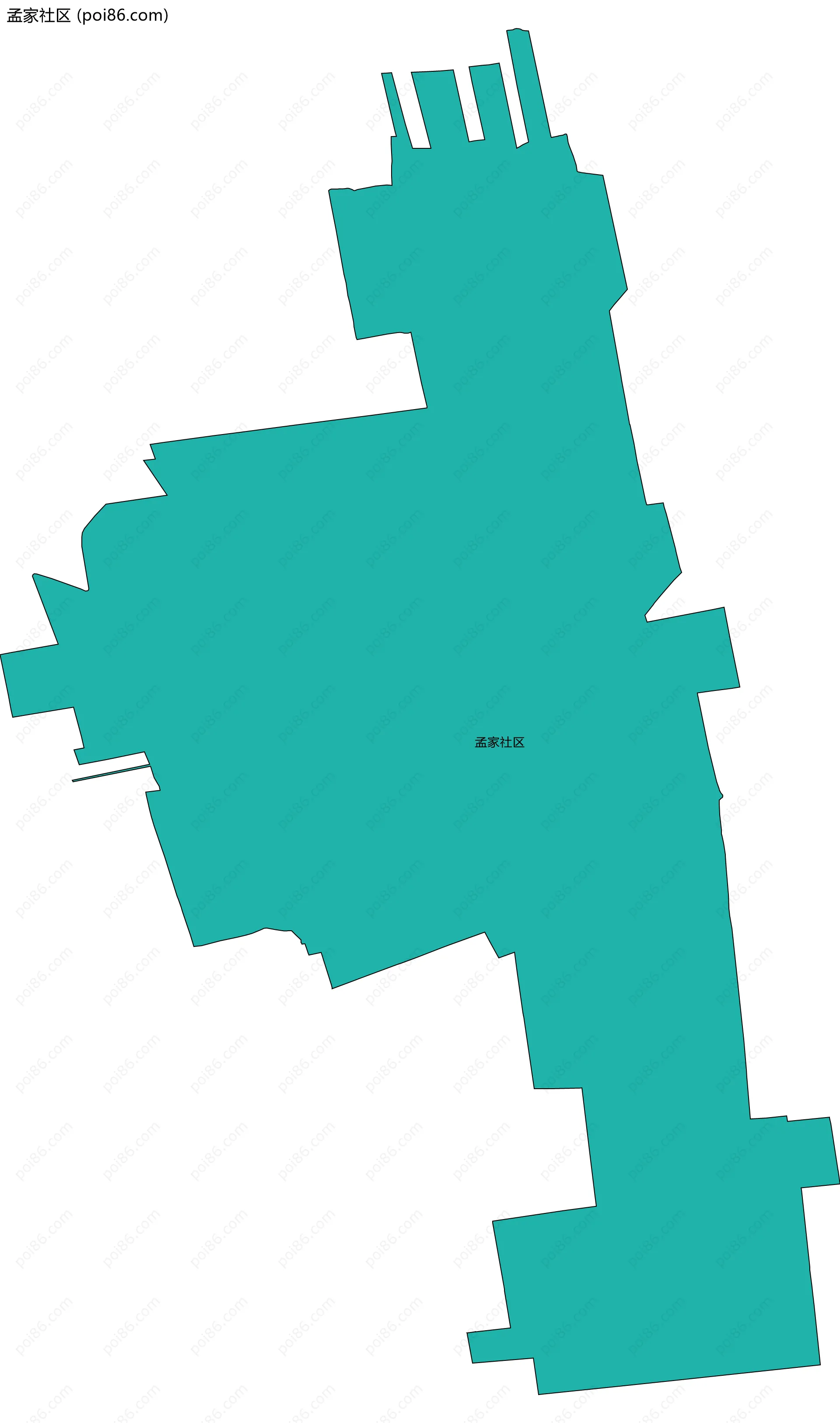 孟家社区边界地图