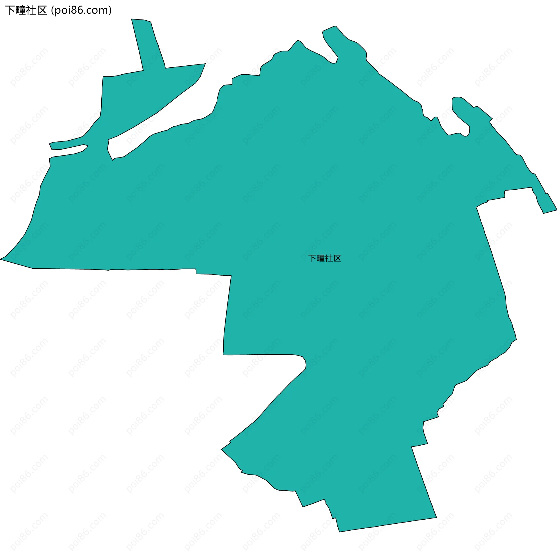 下疃社区边界地图