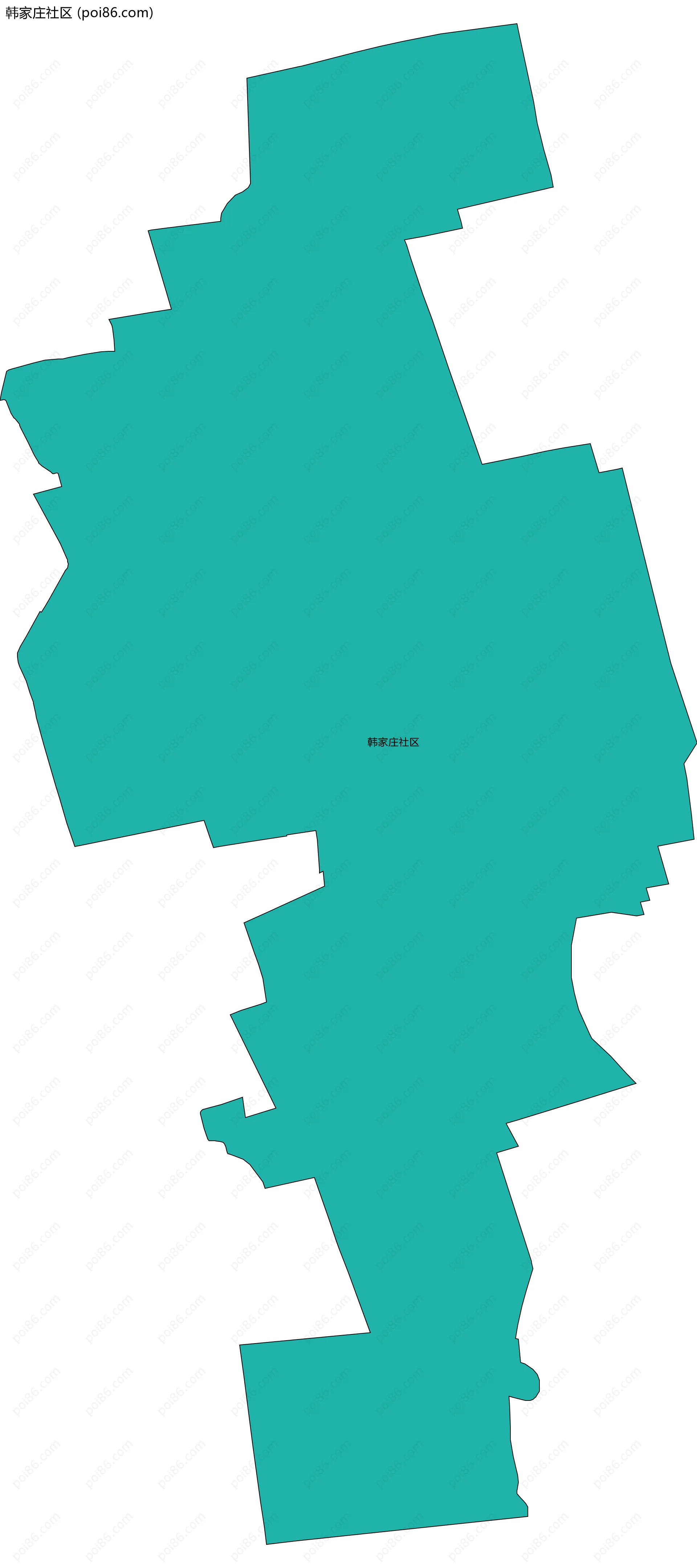 韩家庄社区边界地图