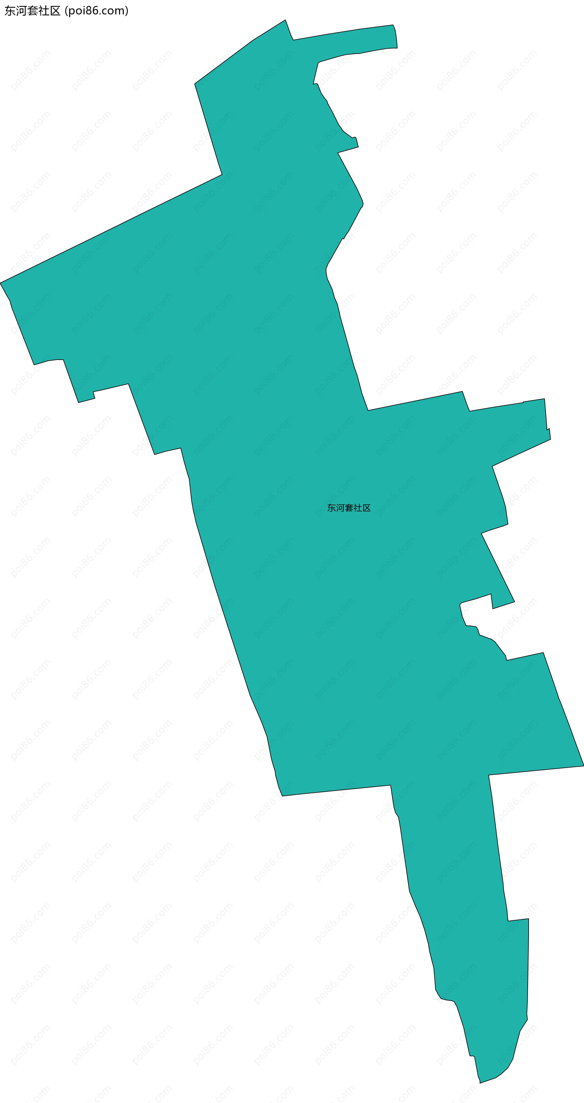 东河套社区边界地图