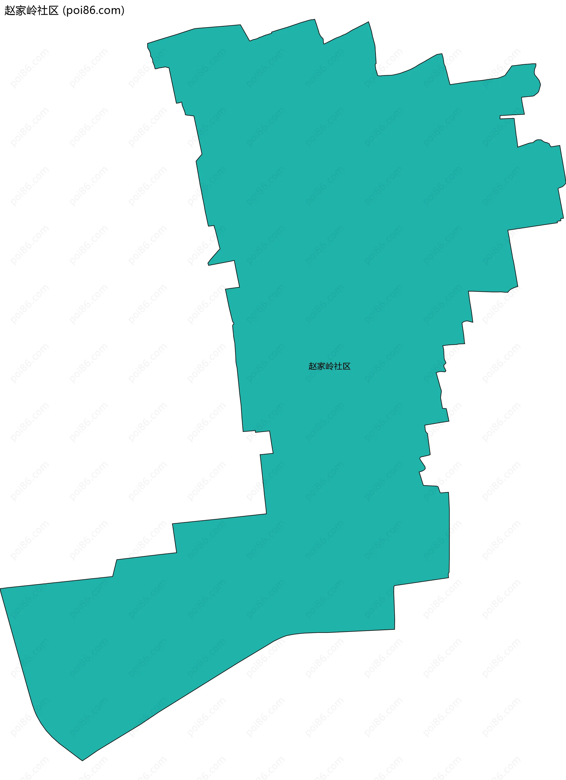赵家岭社区边界地图