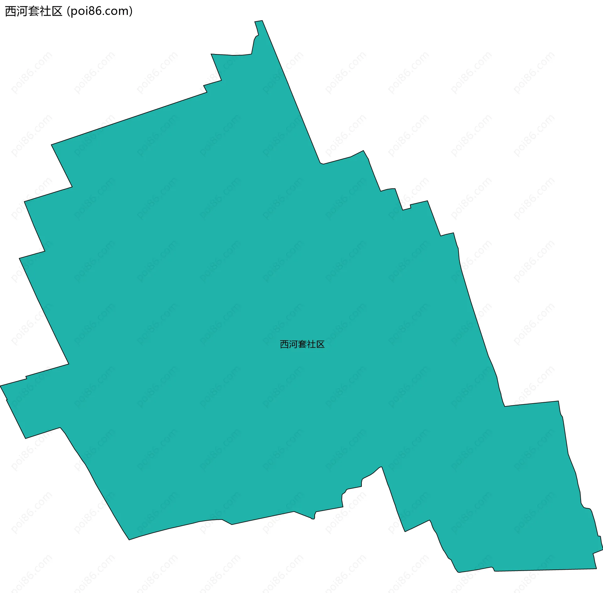 西河套社区边界地图