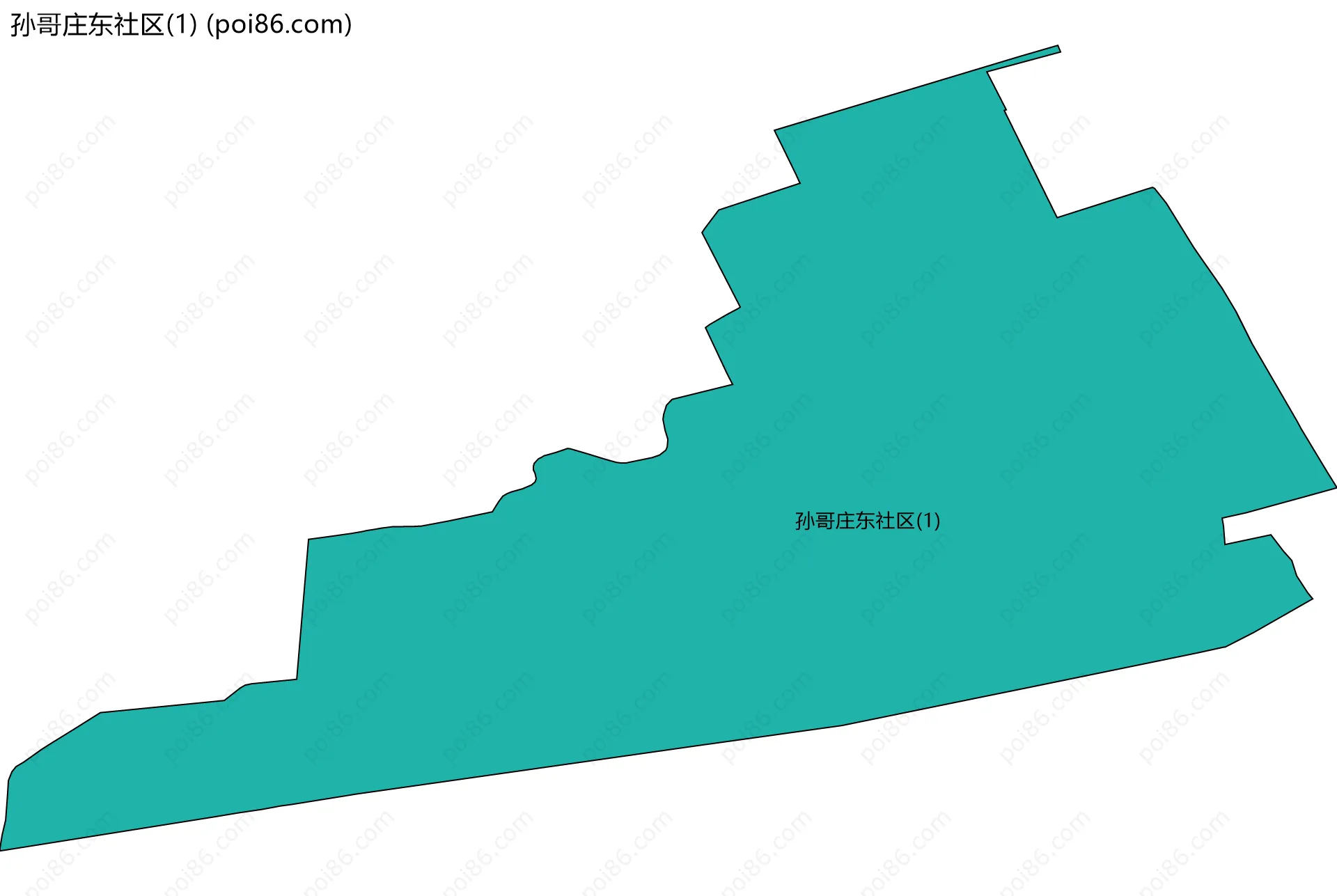 孙哥庄东社区(1)边界地图