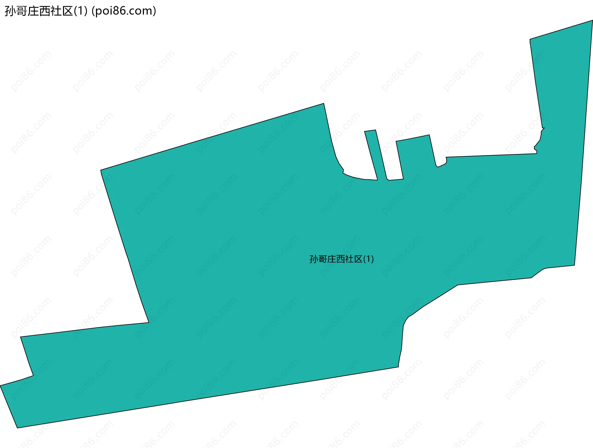 孙哥庄西社区(1)边界地图
