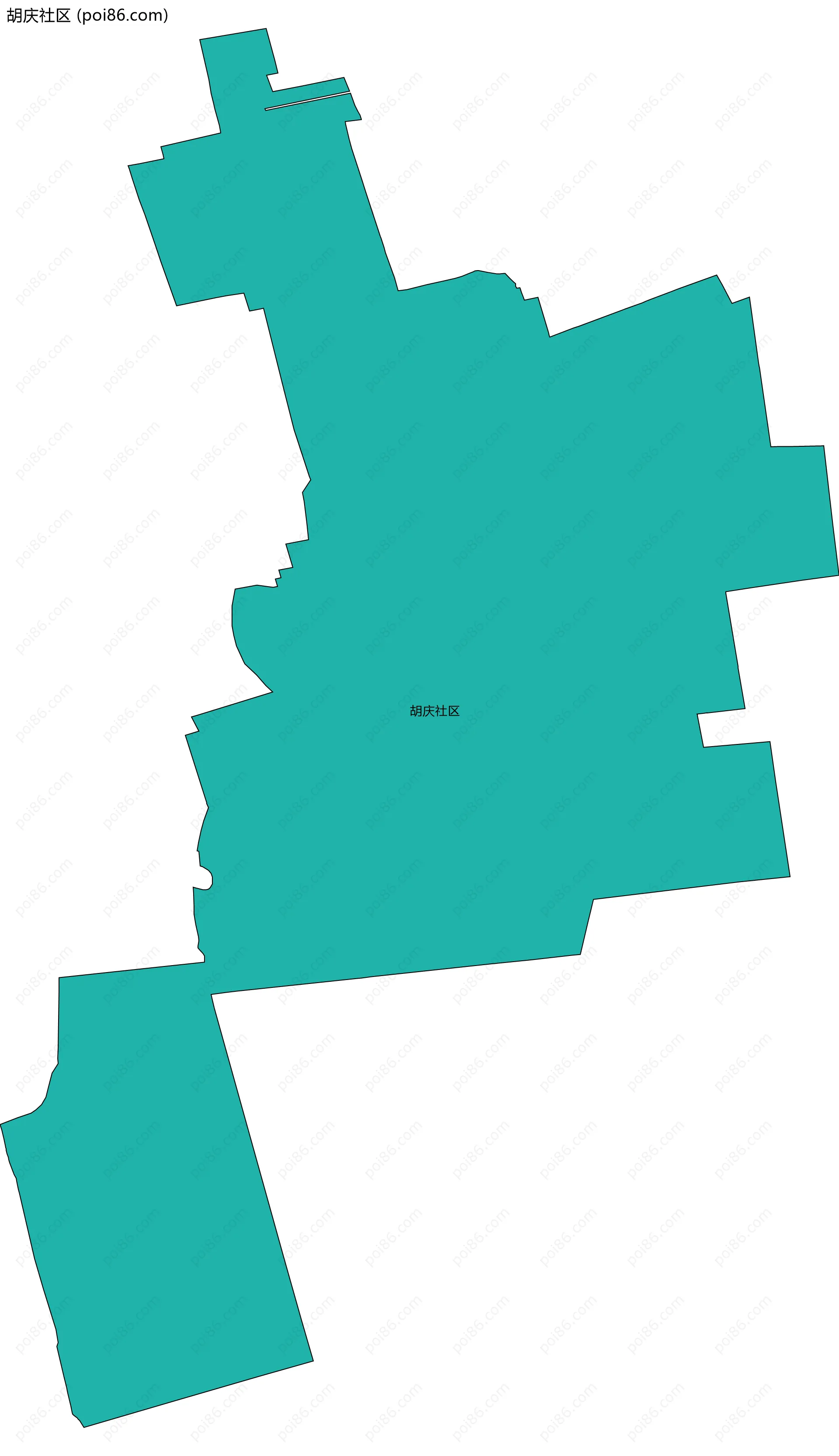 胡庆社区边界地图