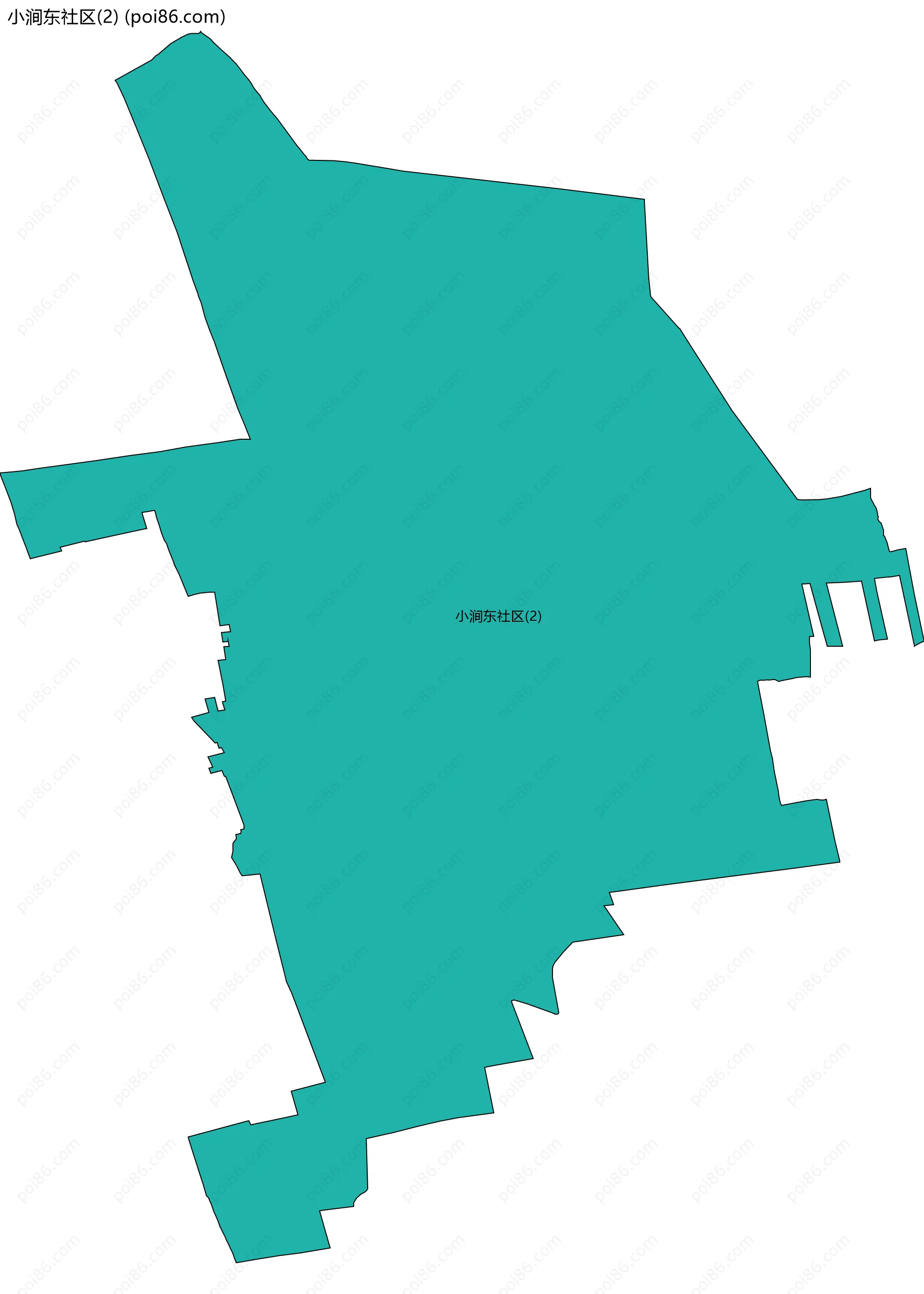 小涧东社区(2)边界地图
