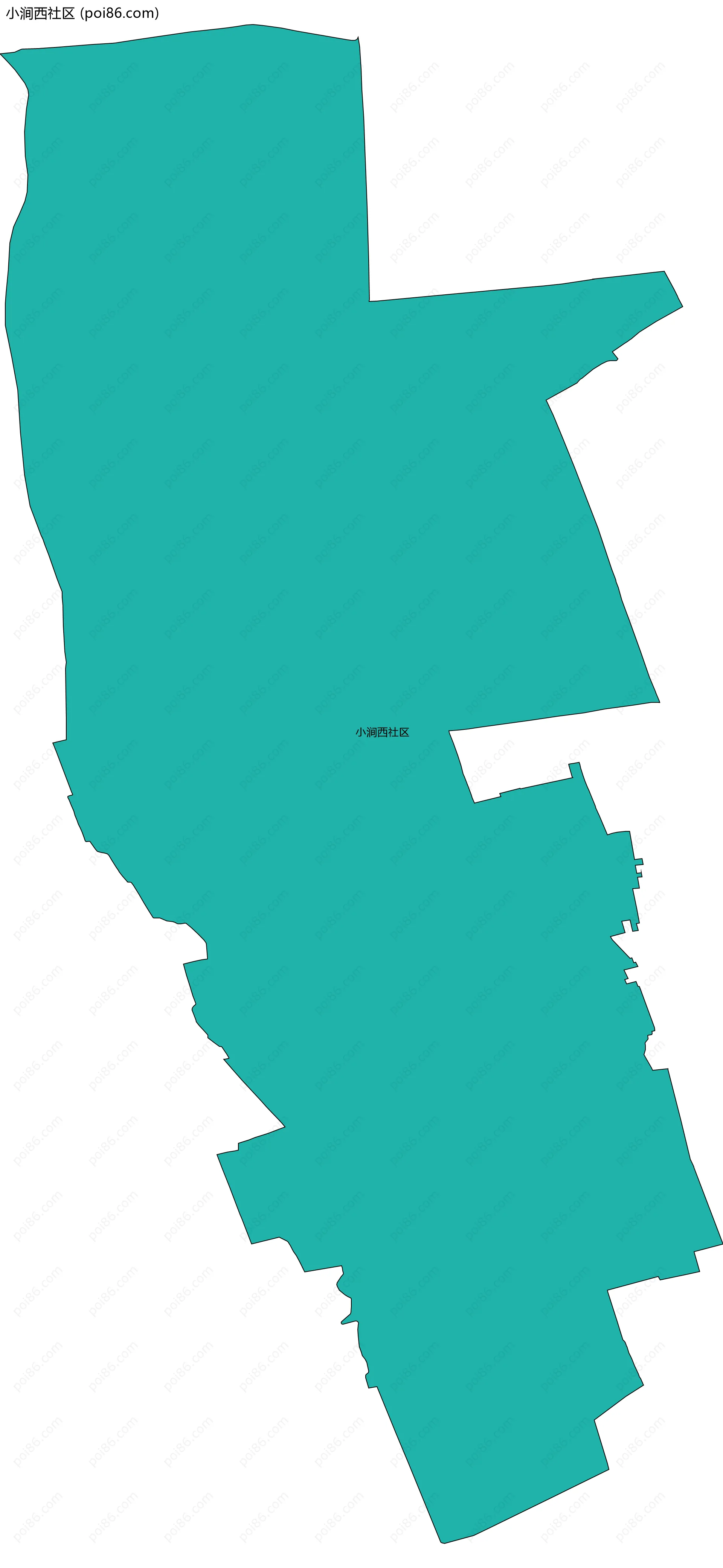 小涧西社区边界地图