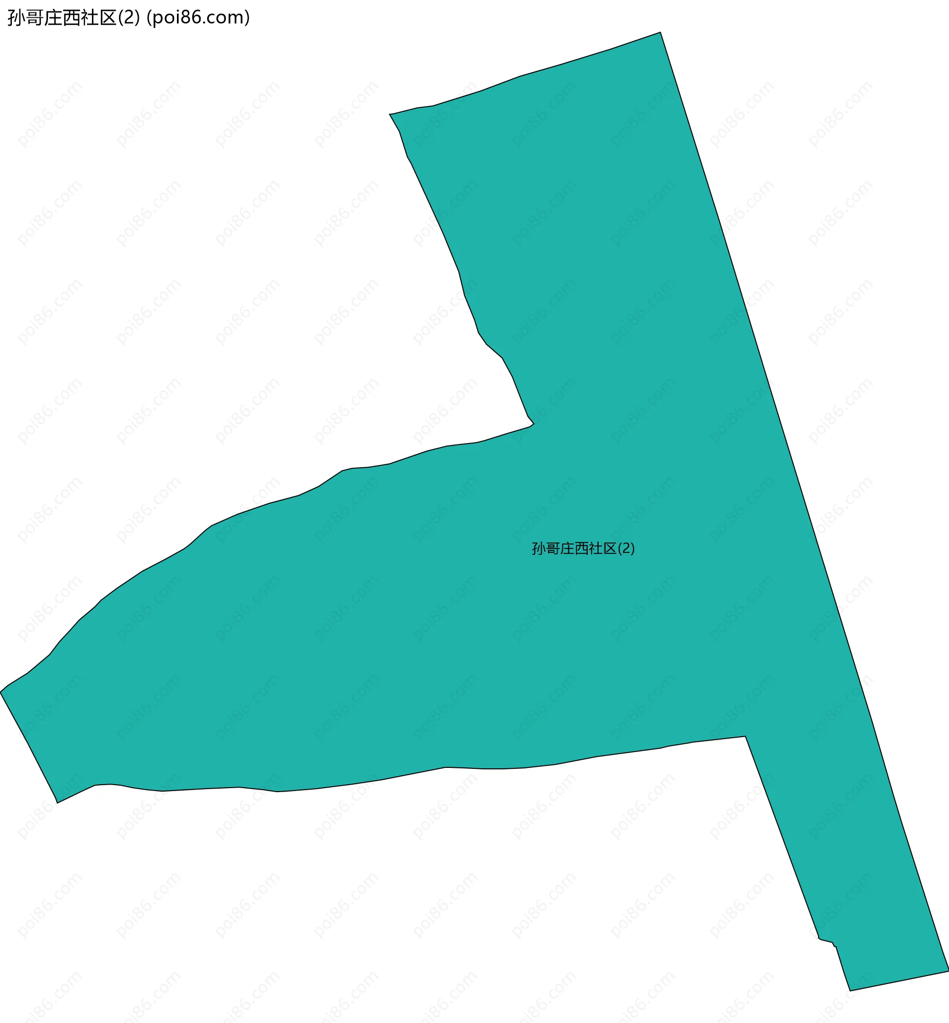 孙哥庄西社区(2)边界地图