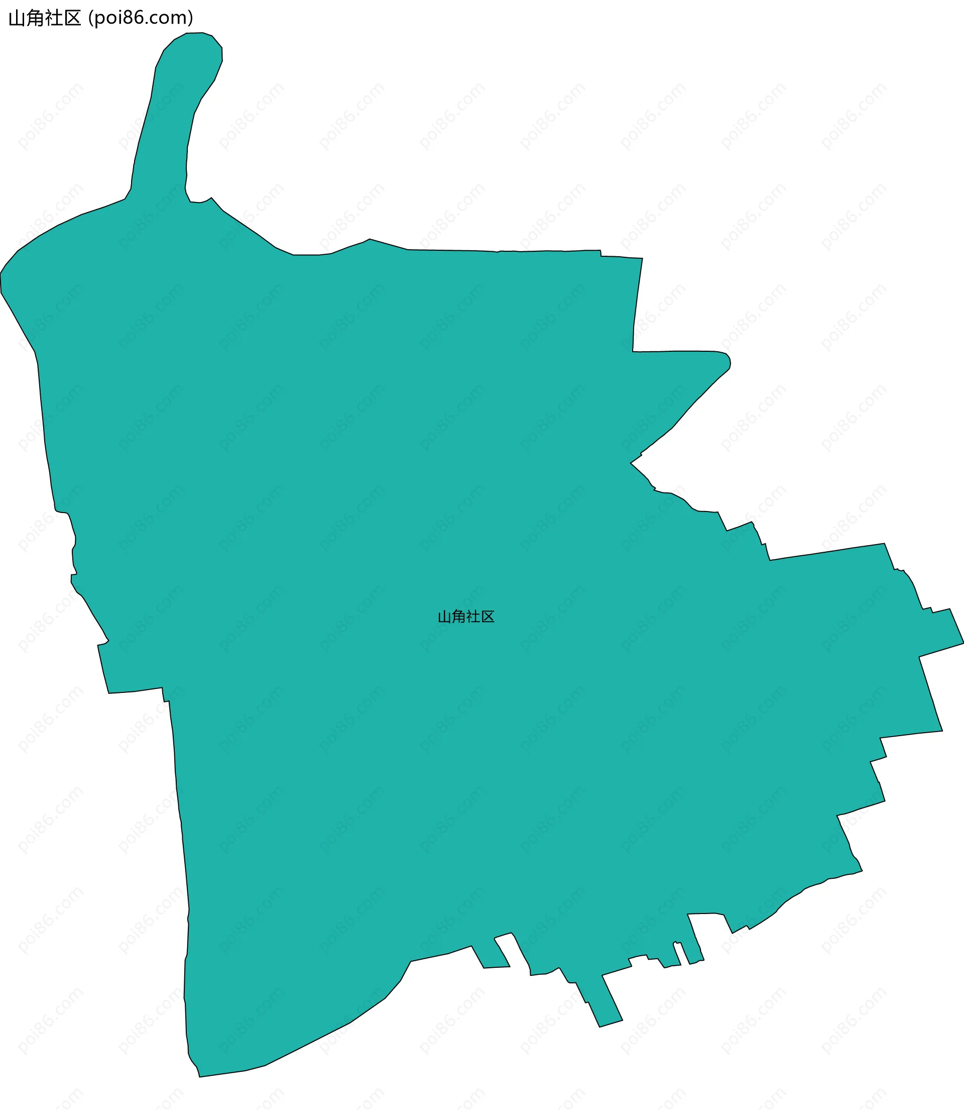 山角社区边界地图